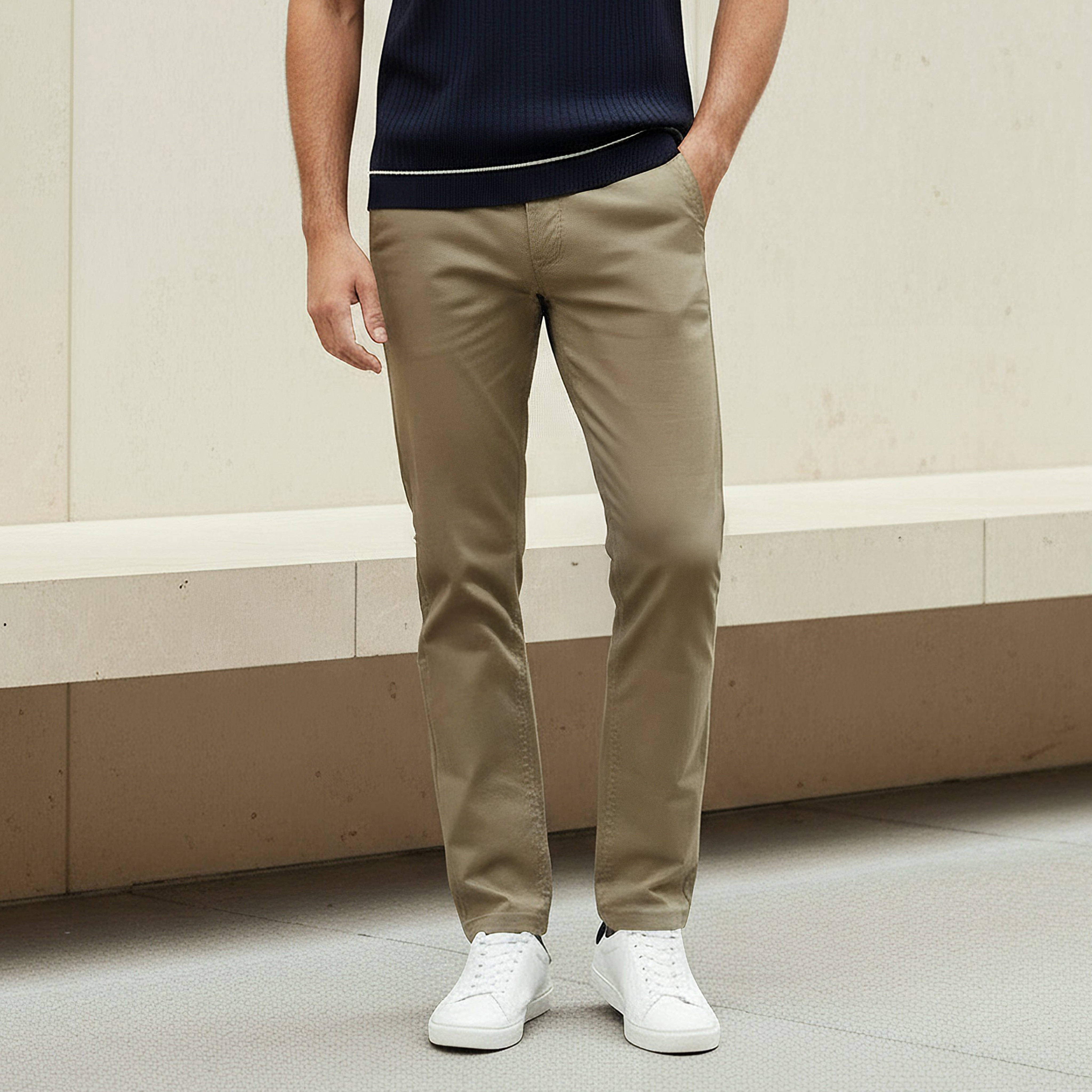 بنطلون تشينو بقصة سليم وجيوب للرجال-men-clothing-bottoms-trousersandchinos-chinos-image-5