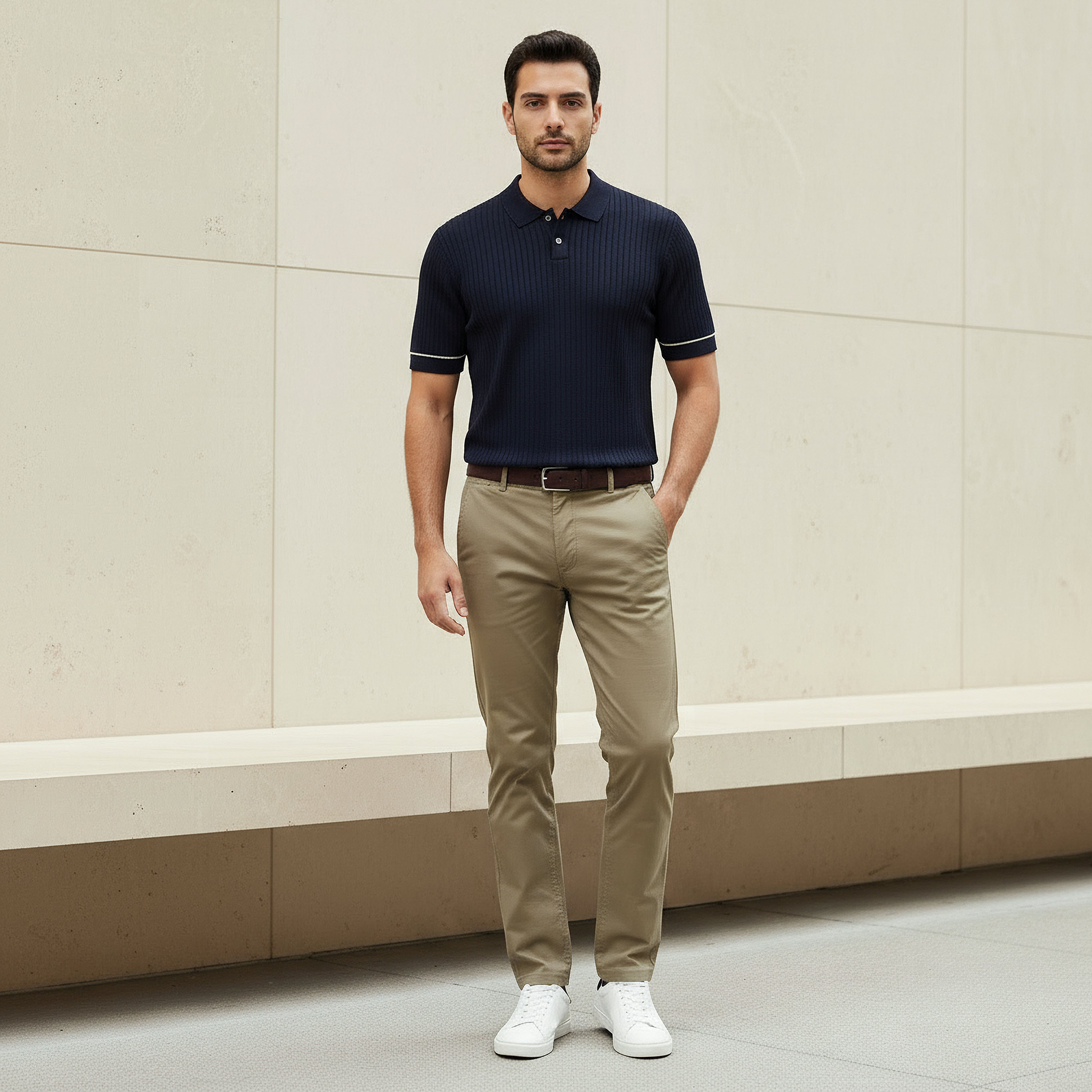 بنطلون تشينو بقصة سليم وجيوب للرجال-men-clothing-bottoms-trousersandchinos-chinos-image-4