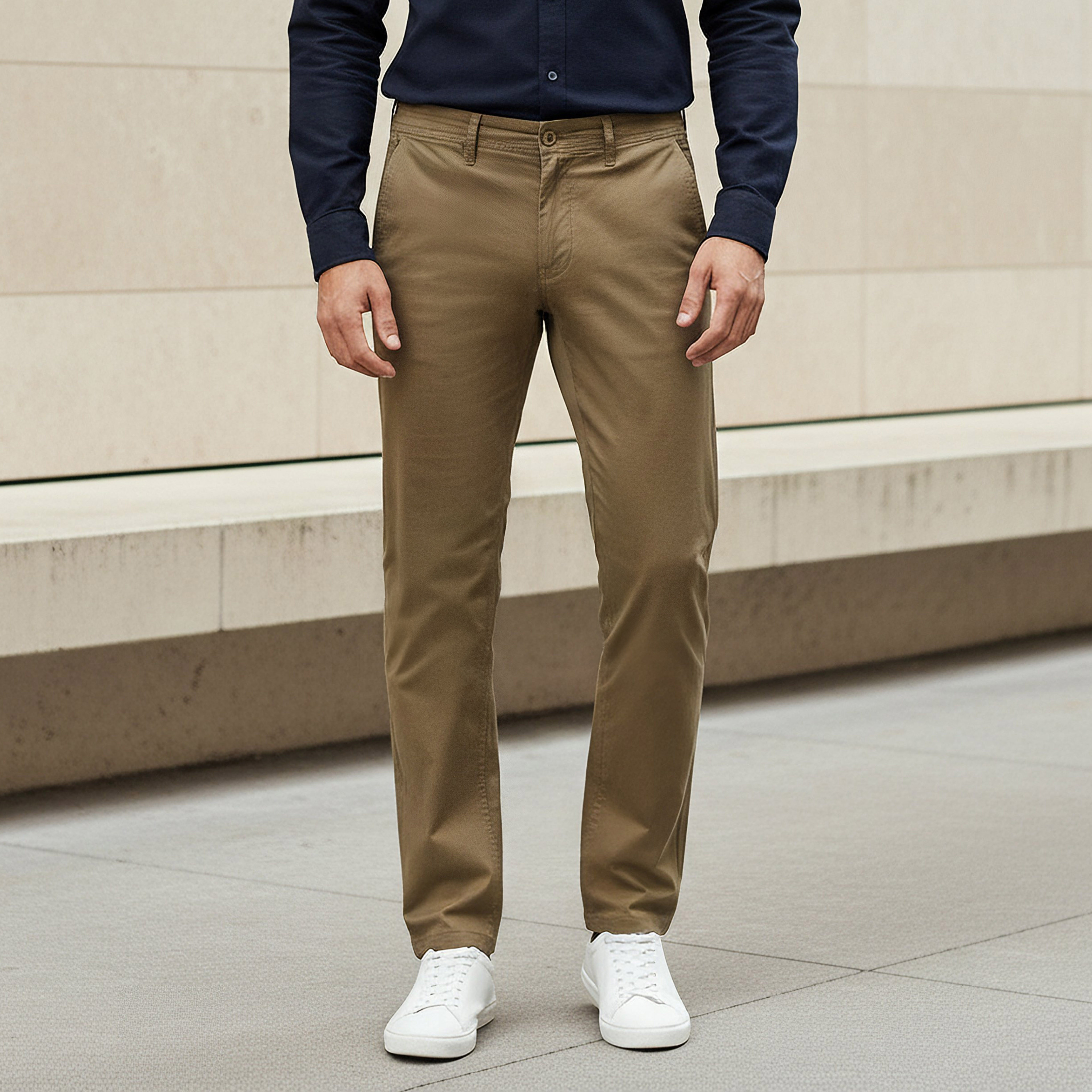 Men Slim Fit Chinos with Pockets-men-clothing-bottoms-trousersandchinos-chinos-image-1