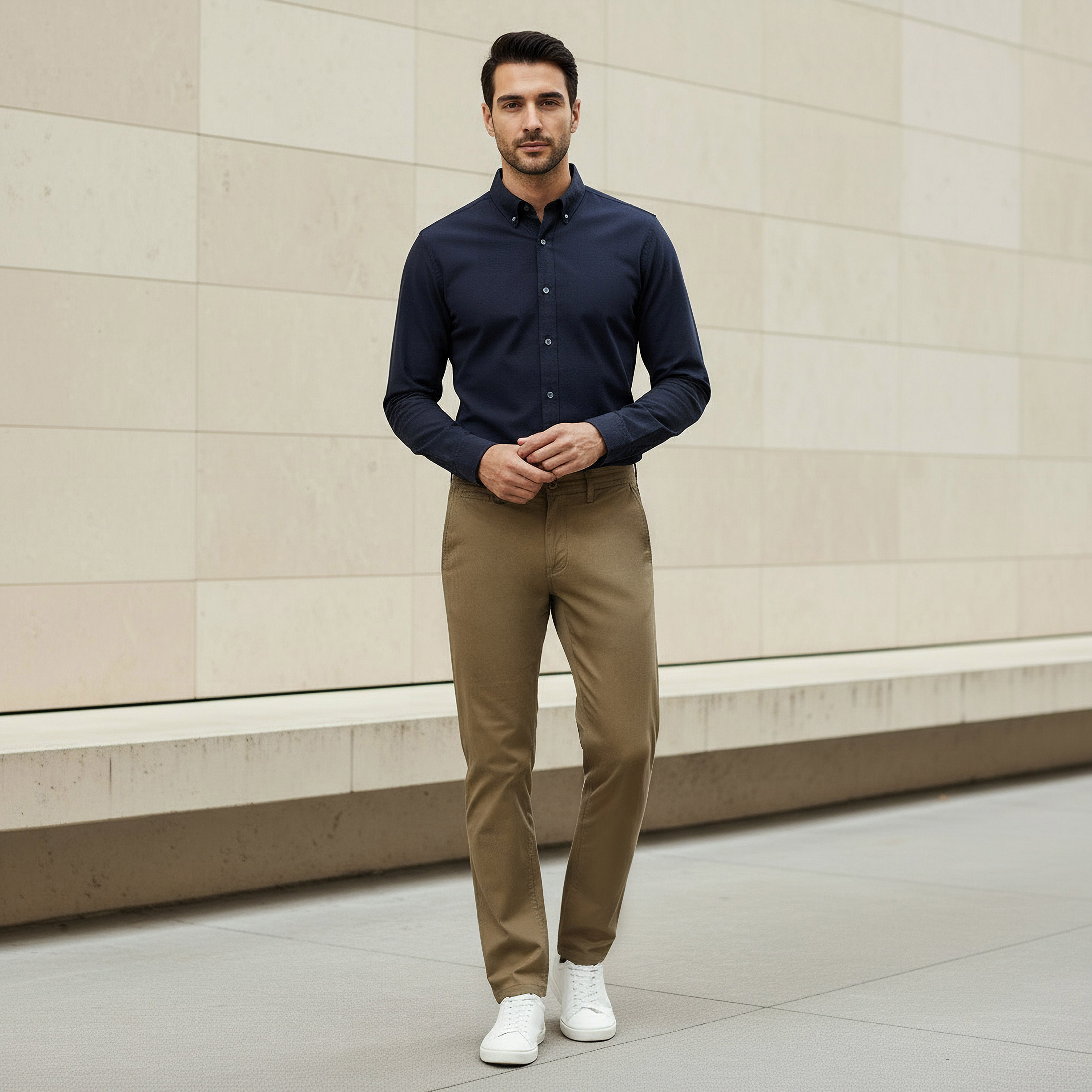 Men Slim Fit Chinos with Pockets-men-clothing-bottoms-trousersandchinos-chinos-image-2