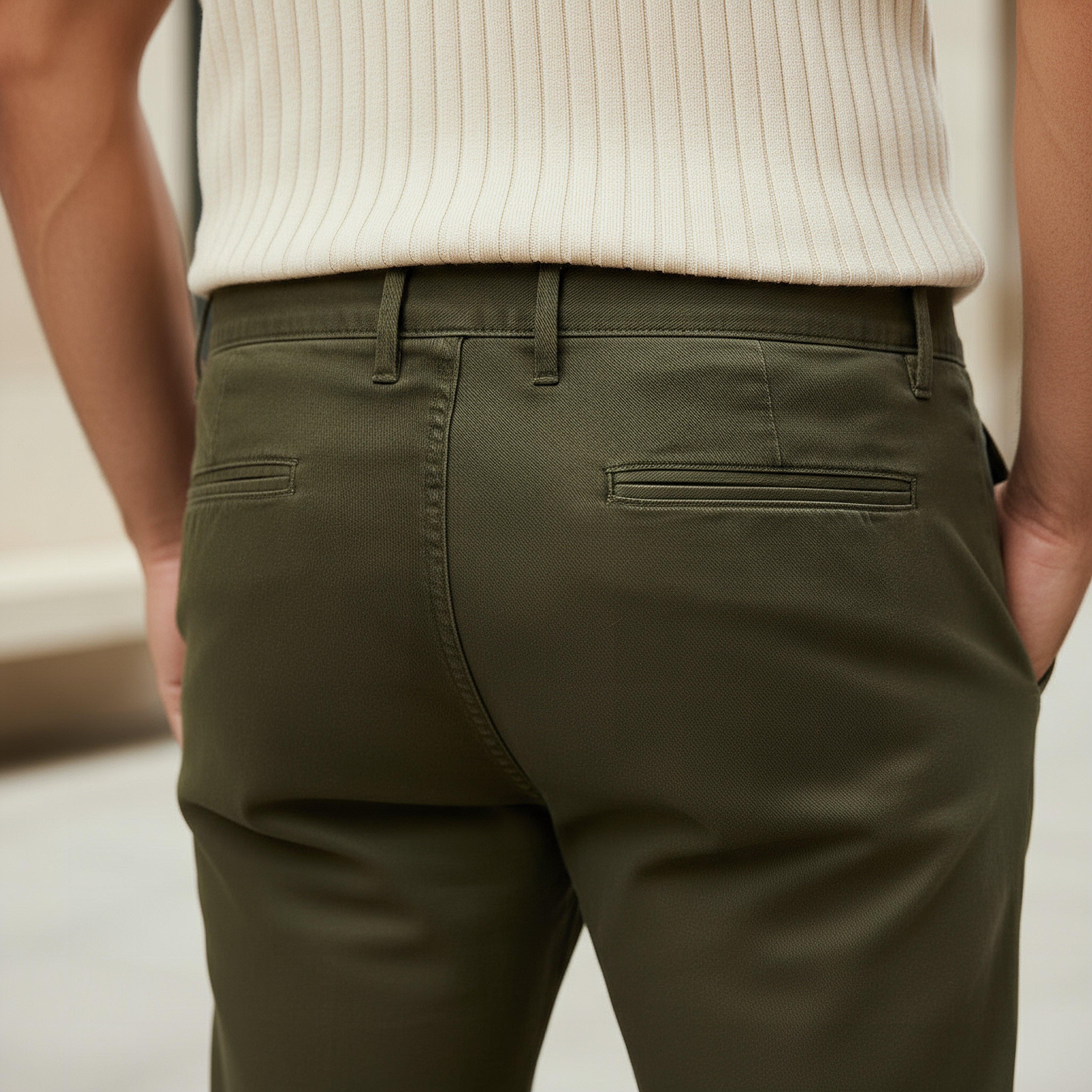بنطلون تشينو بقصة سليم وجيوب للرجال-men-clothing-bottoms-trousersandchinos-chinos-image-1