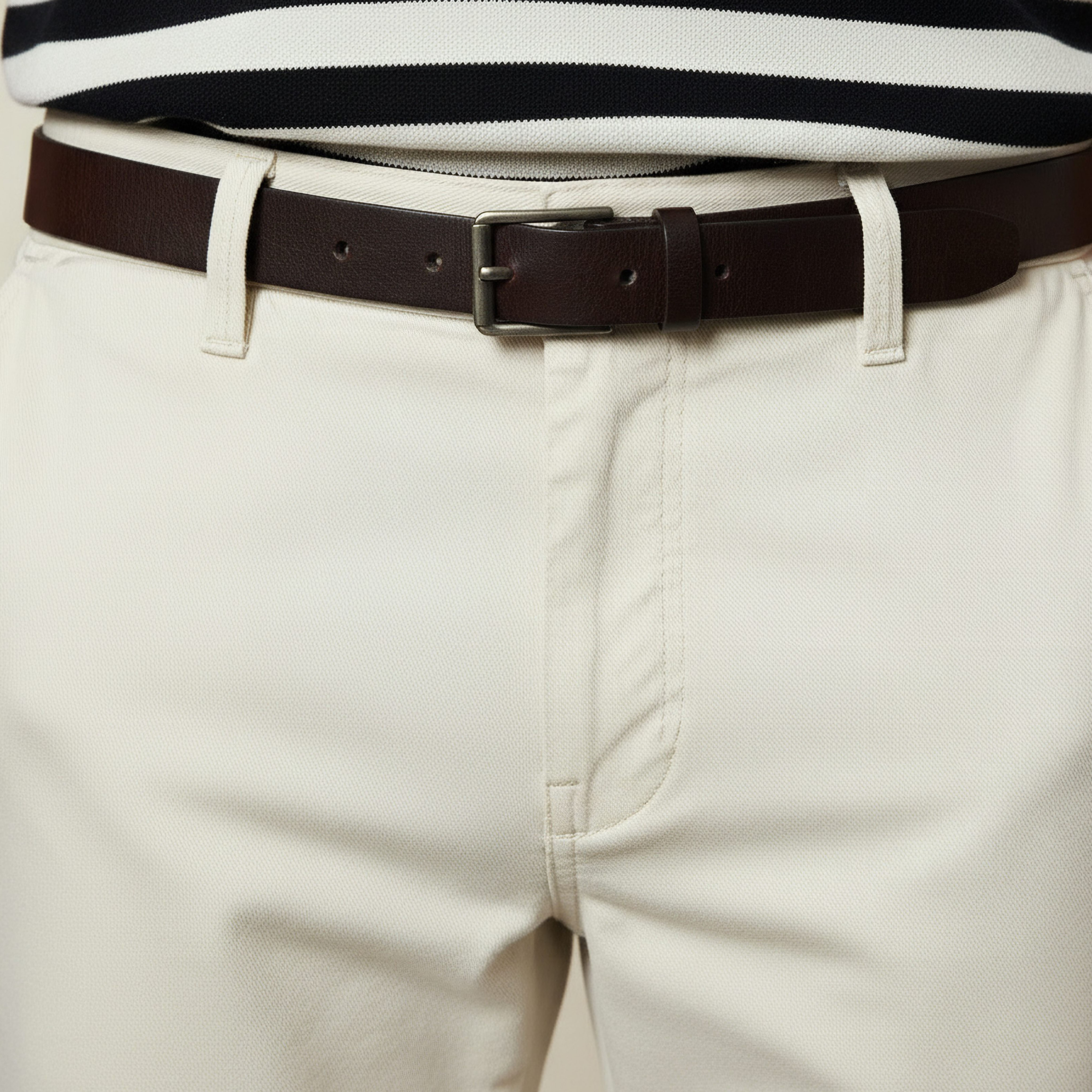 بنطلون تشينو رجالي بقصة ضيقة وحزام-men-clothing-bottoms-trousersandchinos-chinos-image-1