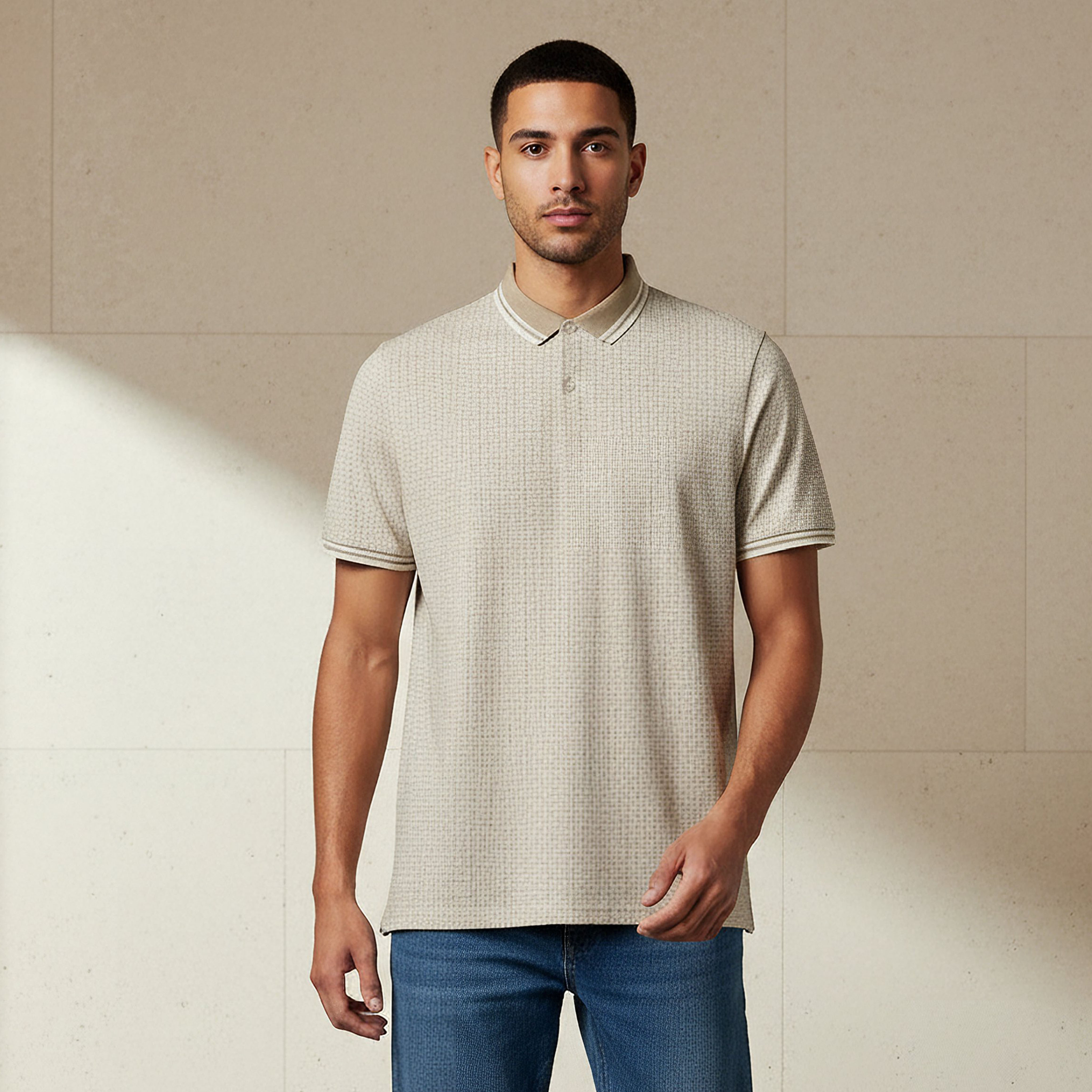 Men Short Sleeves Printed Polo T-shirt-men-clothing-tshirtsandpolos-polos-image-1