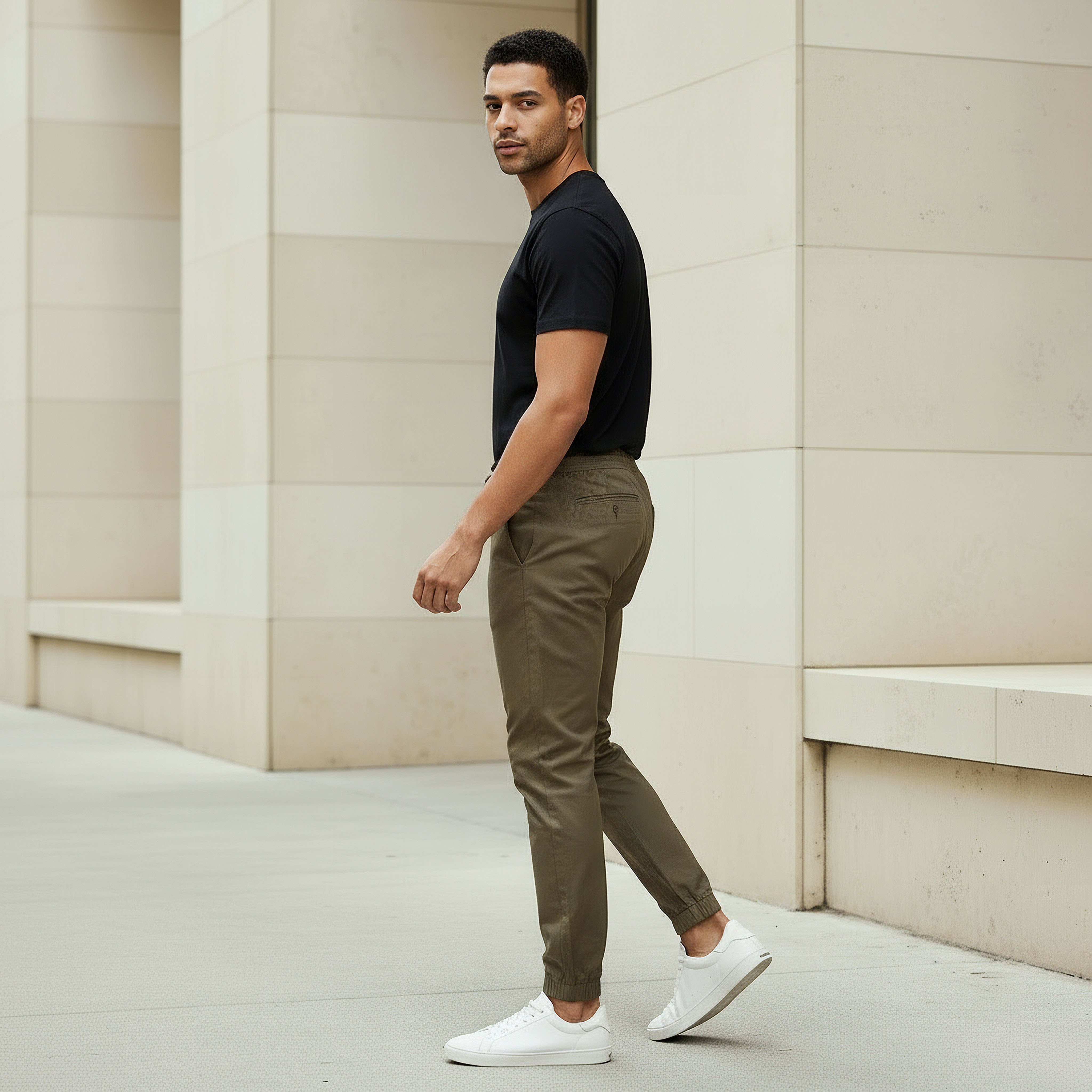 Men Slim Fit Joggers with Pockets-men-clothing-bottoms-joggers-image-2