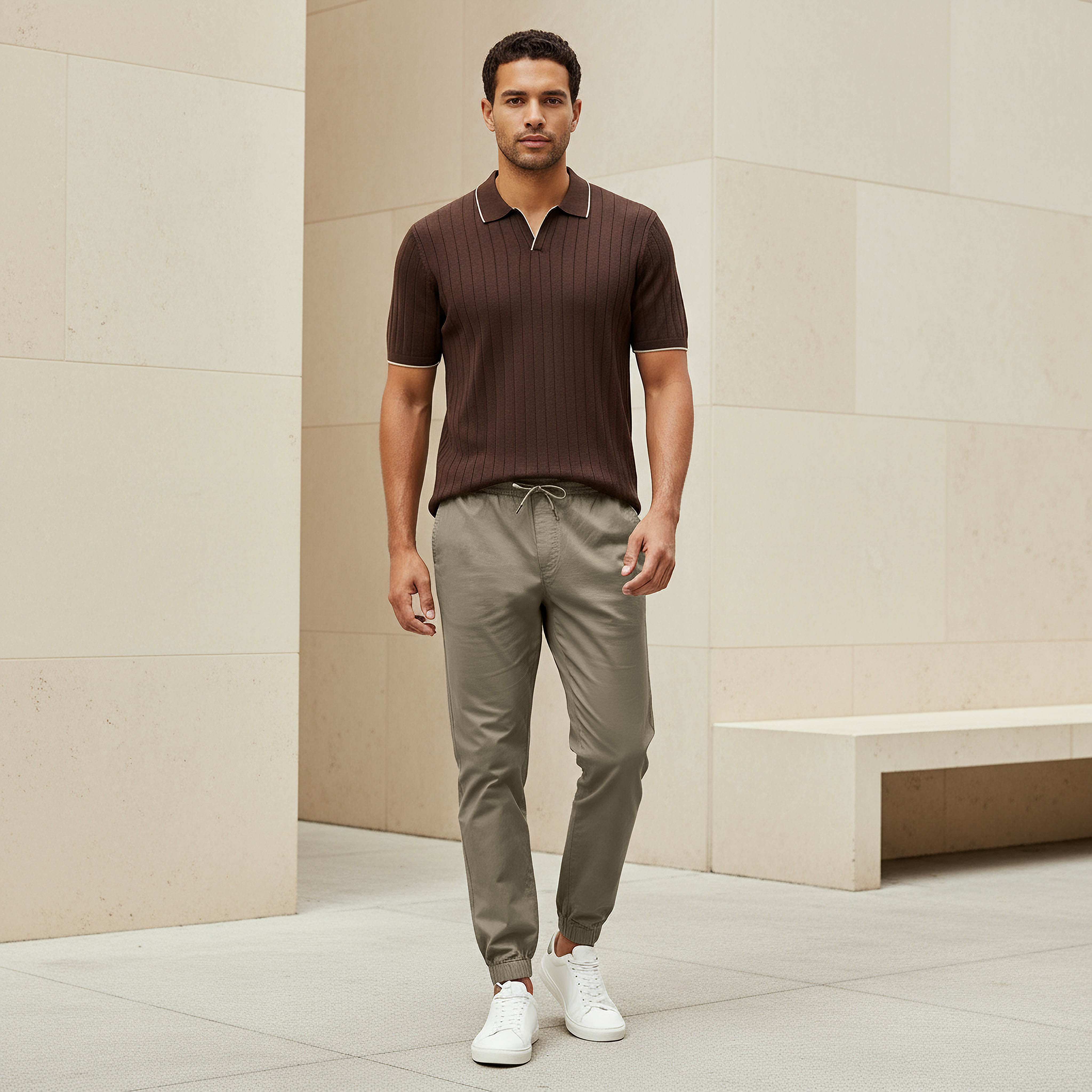 Men Slim Fit Joggers with Pockets-men-clothing-bottoms-joggers-image-2