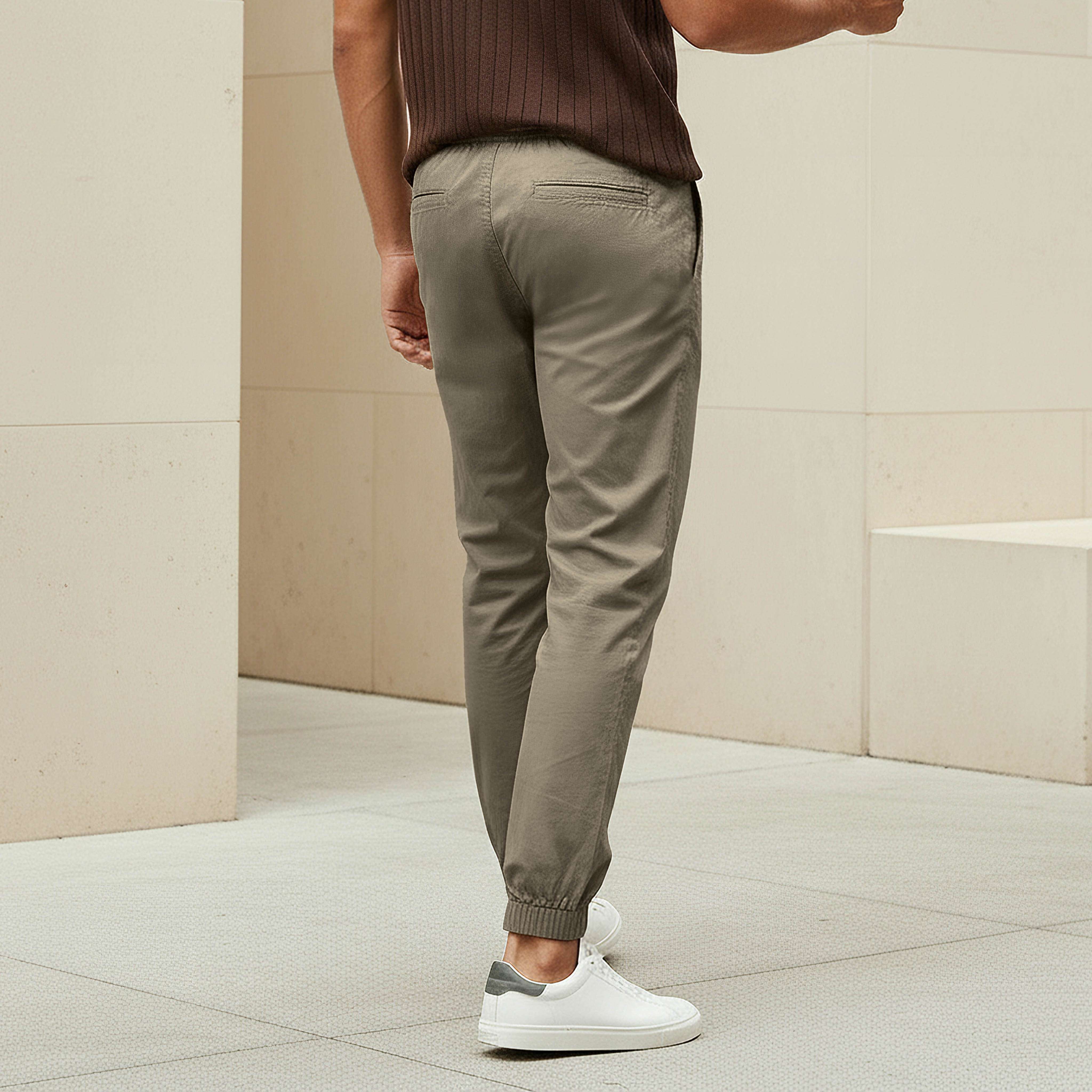Men Slim Fit Joggers with Pockets-men-clothing-bottoms-joggers-image-3