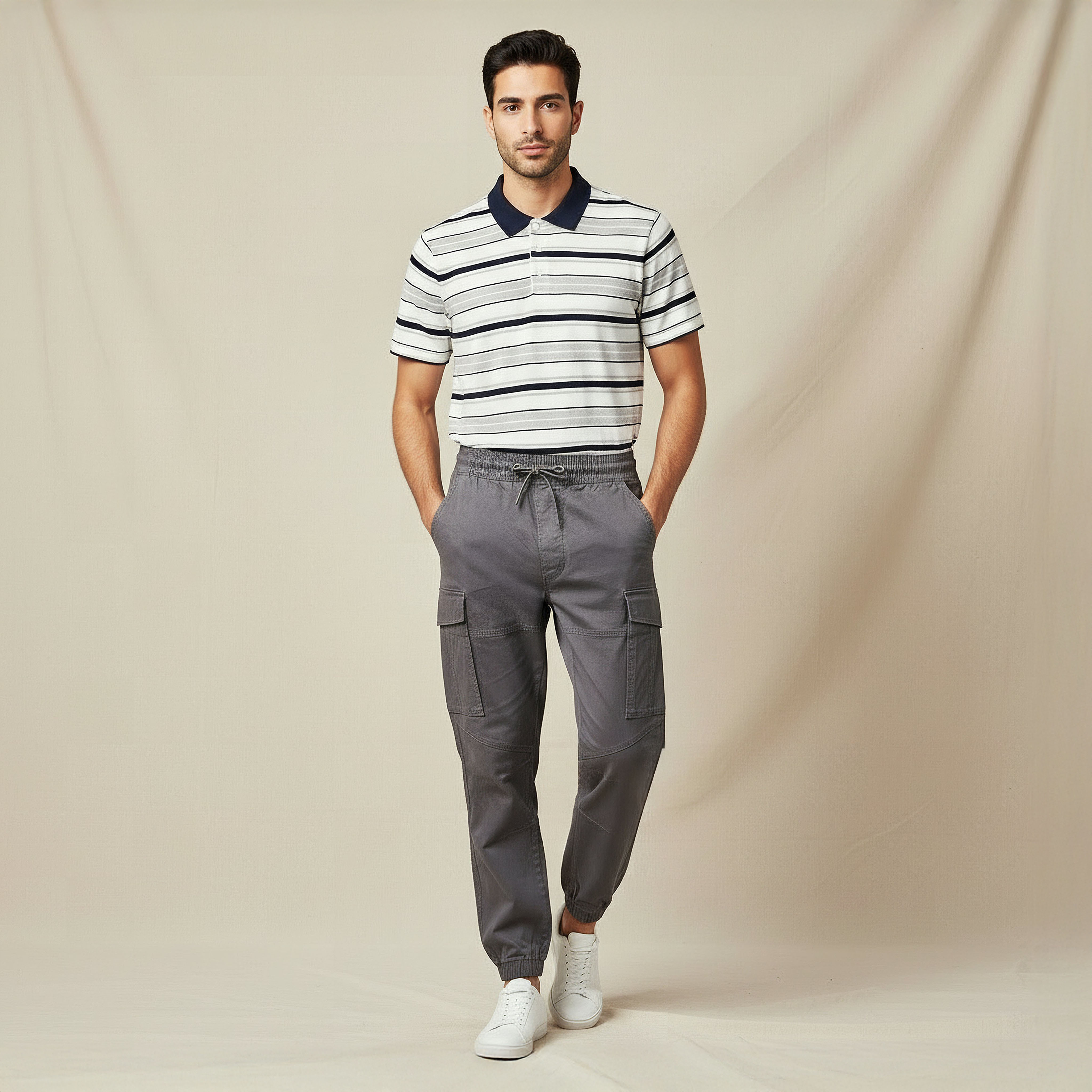Men Slim Fit Cargo Pants-men-clothing-bottoms-joggers-image-2