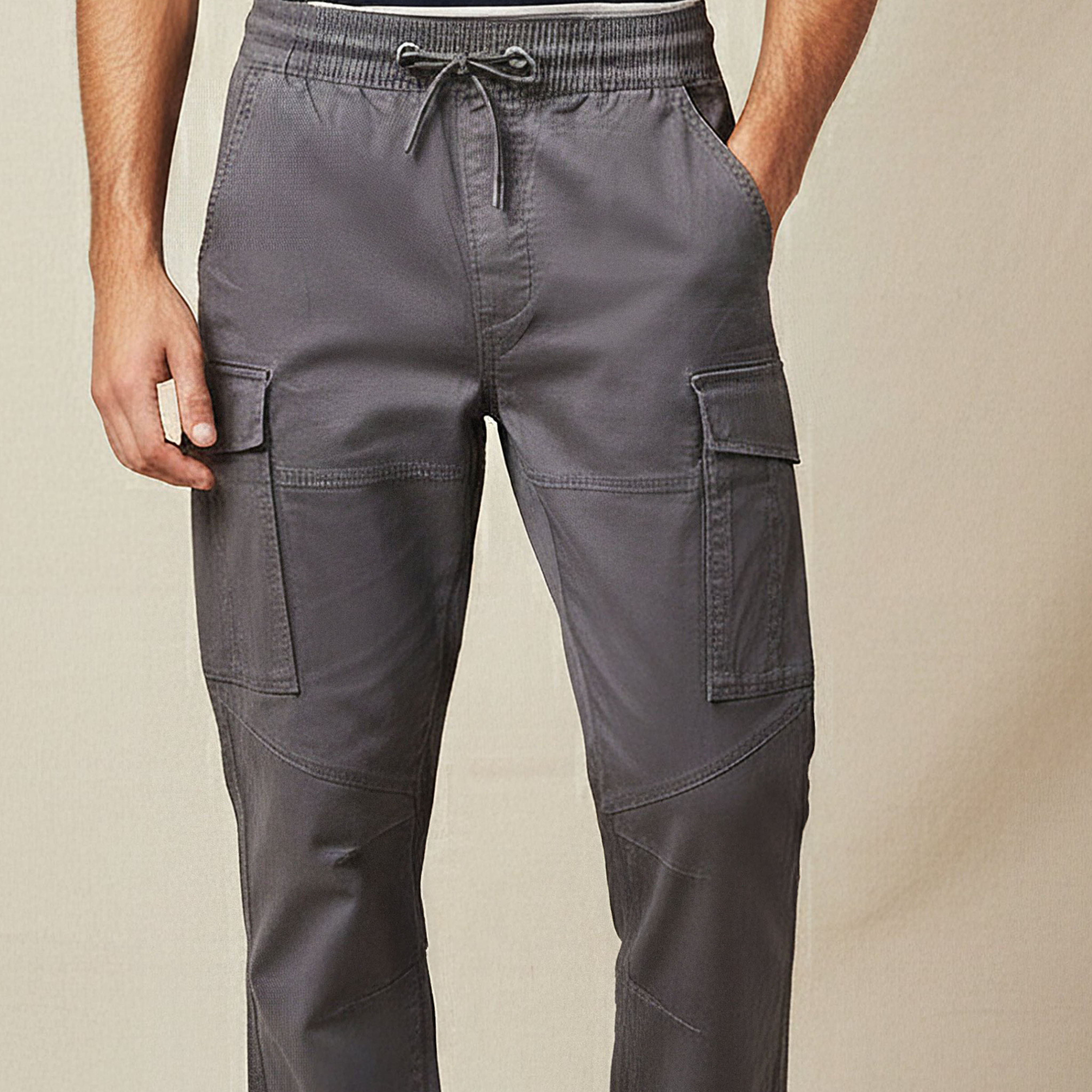 Men Slim Fit Cargo Pants-men-clothing-bottoms-joggers-image-4