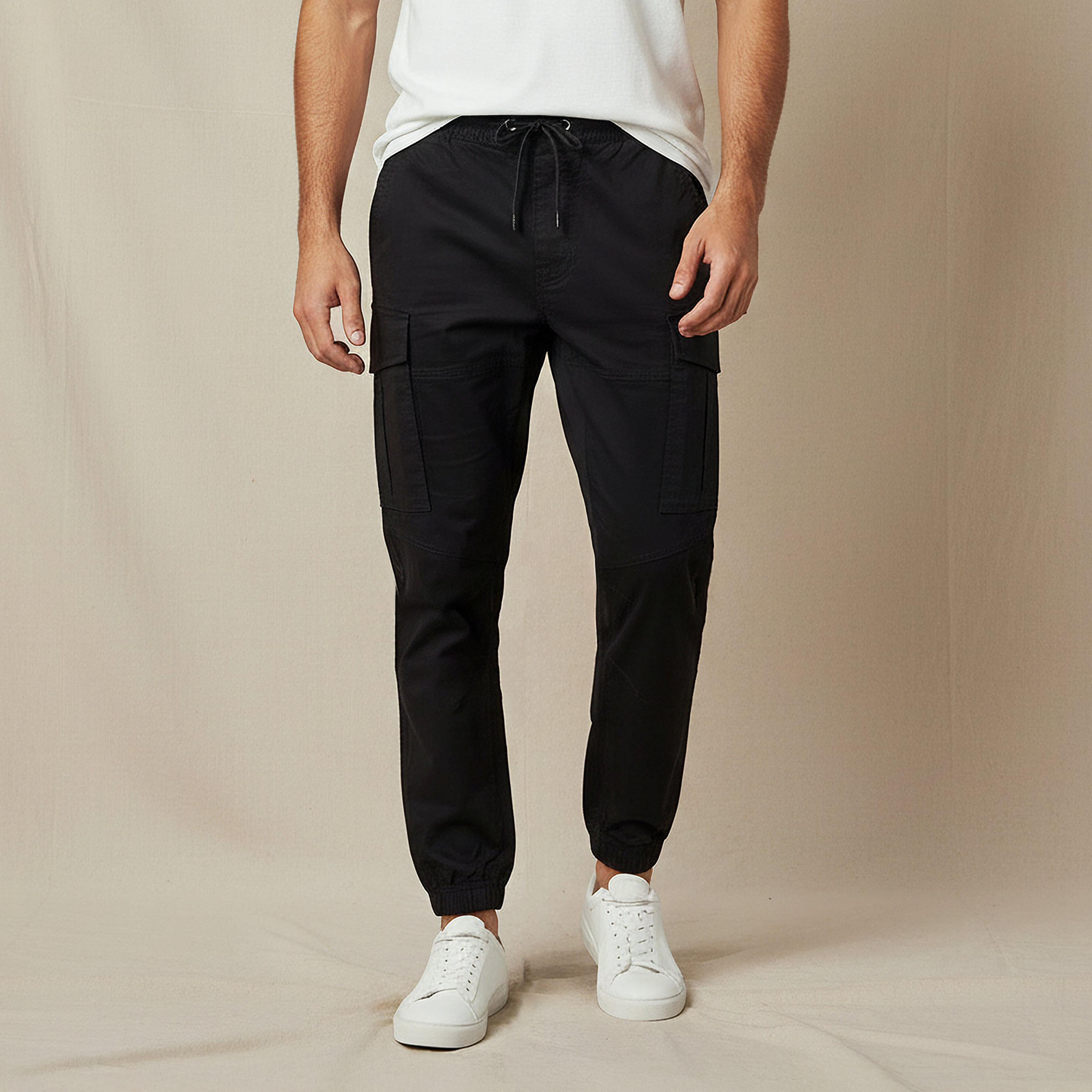 Men Slim Fit Cargo Pants-men-clothing-bottoms-joggers-image-1