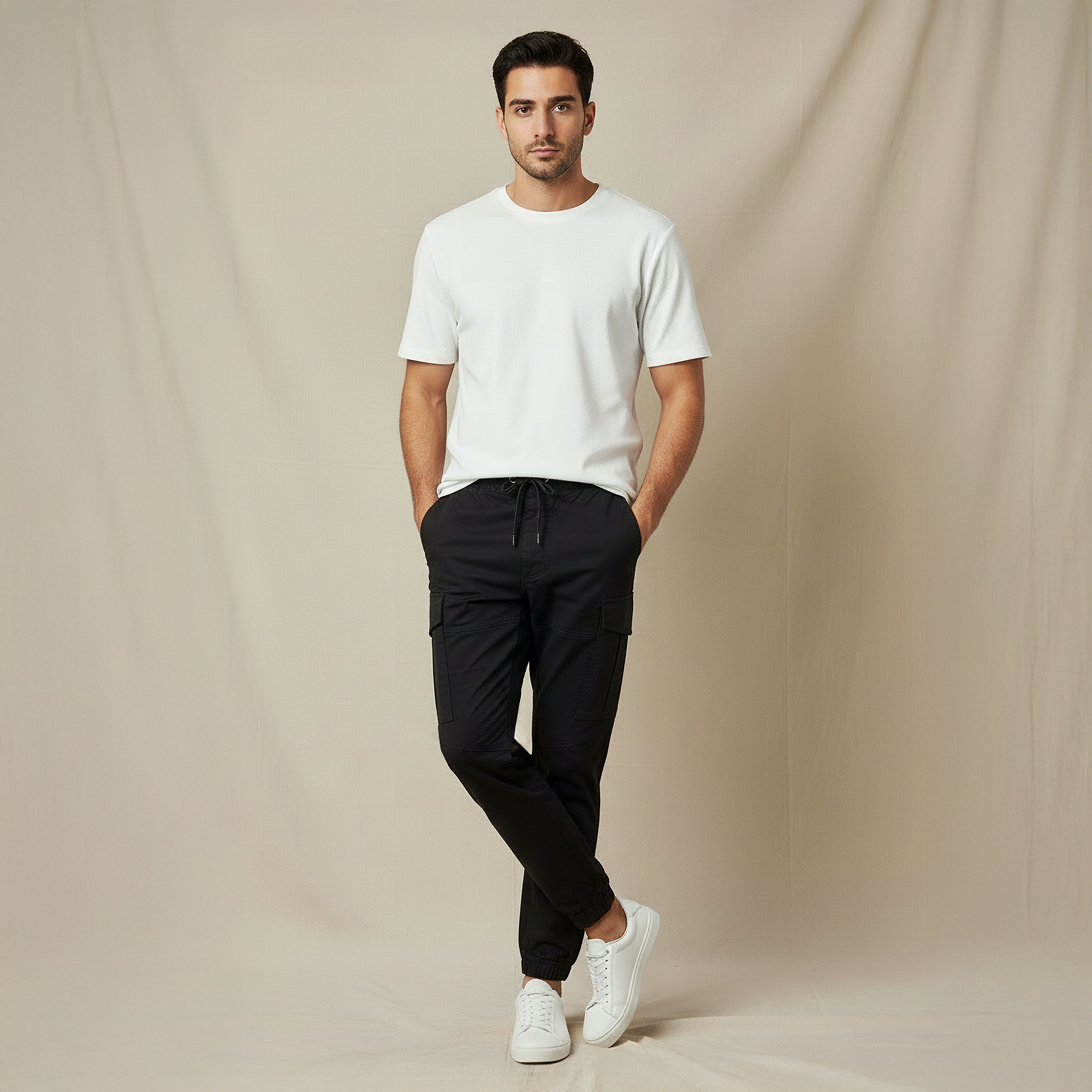 Men Slim Fit Cargo Pants-men-clothing-bottoms-joggers-image-2