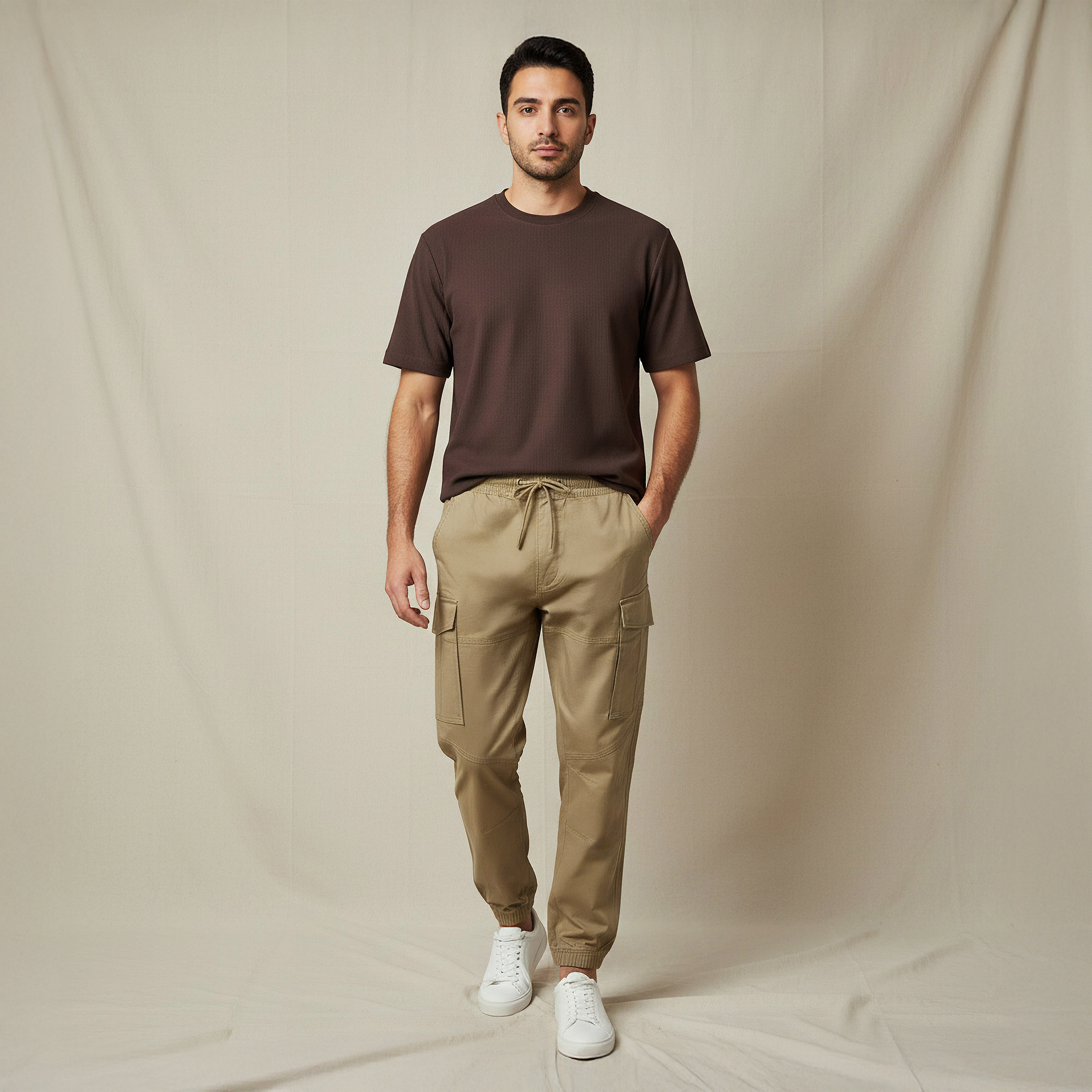 Men Slim Fit Cargo Pants-men-clothing-bottoms-joggers-image-2