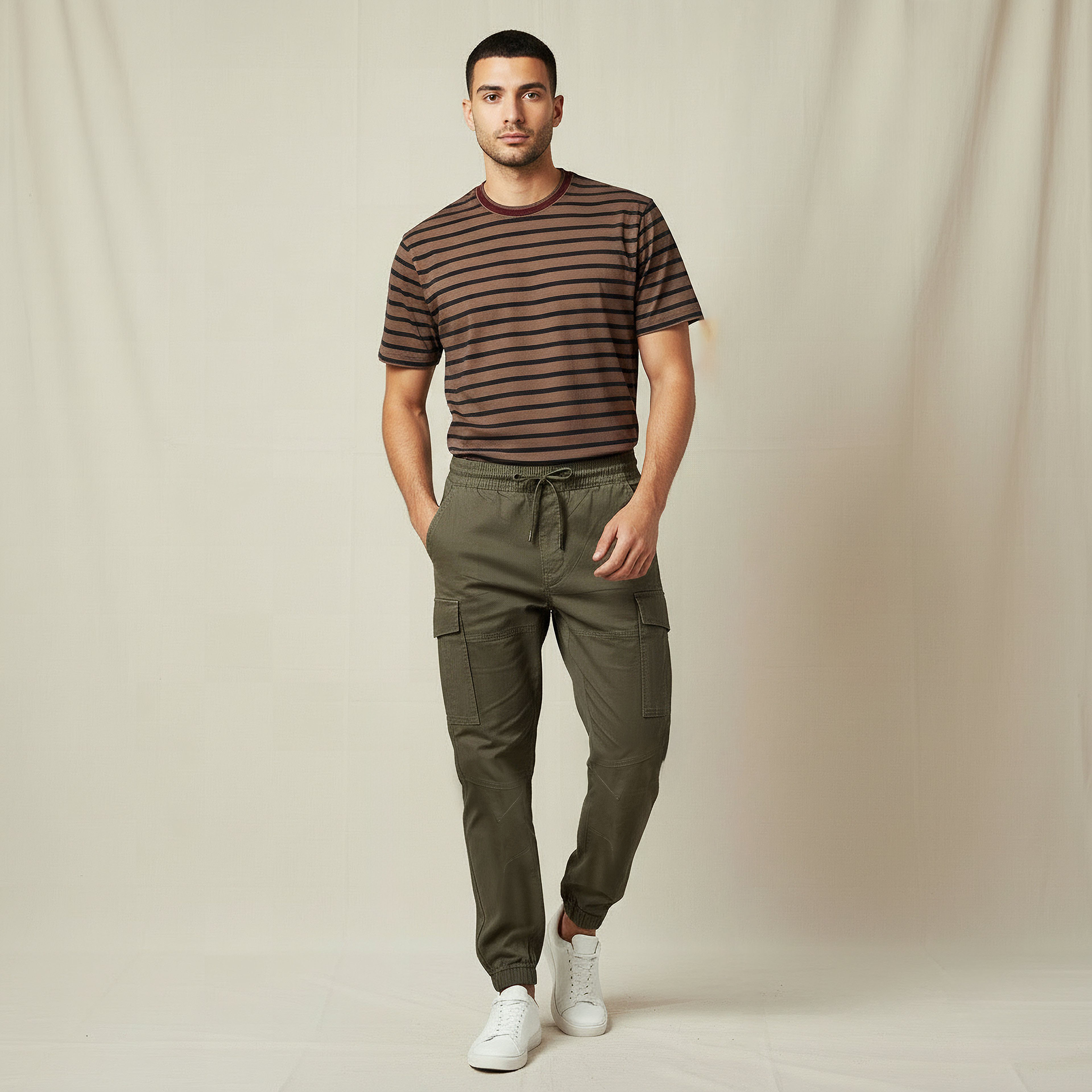 Men Slim Fit Cargo Pants-men-clothing-bottoms-joggers-image-2
