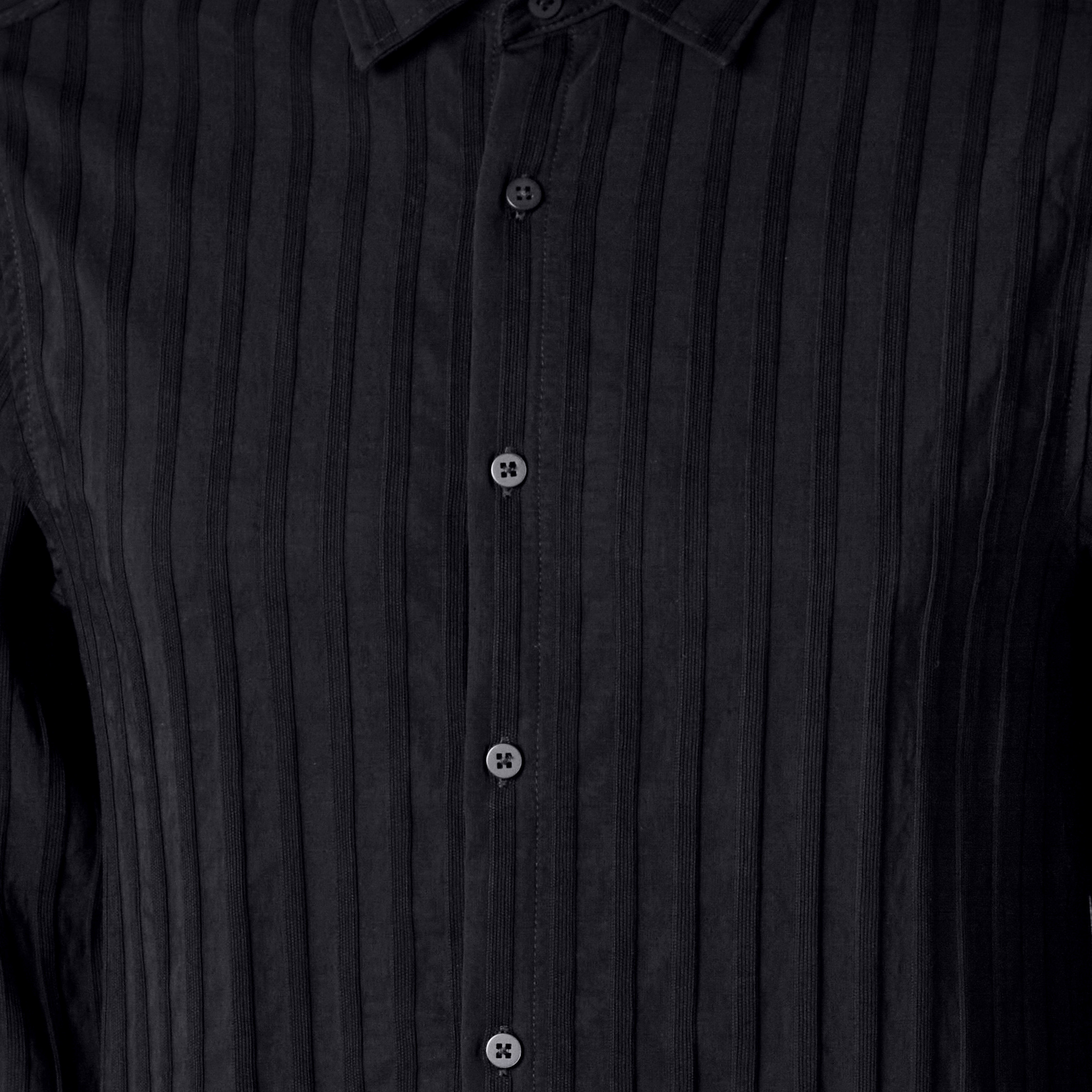 Men Regular Fit Collared Textured Long Sleeves Shirt-men-clothing-shirts-image-4