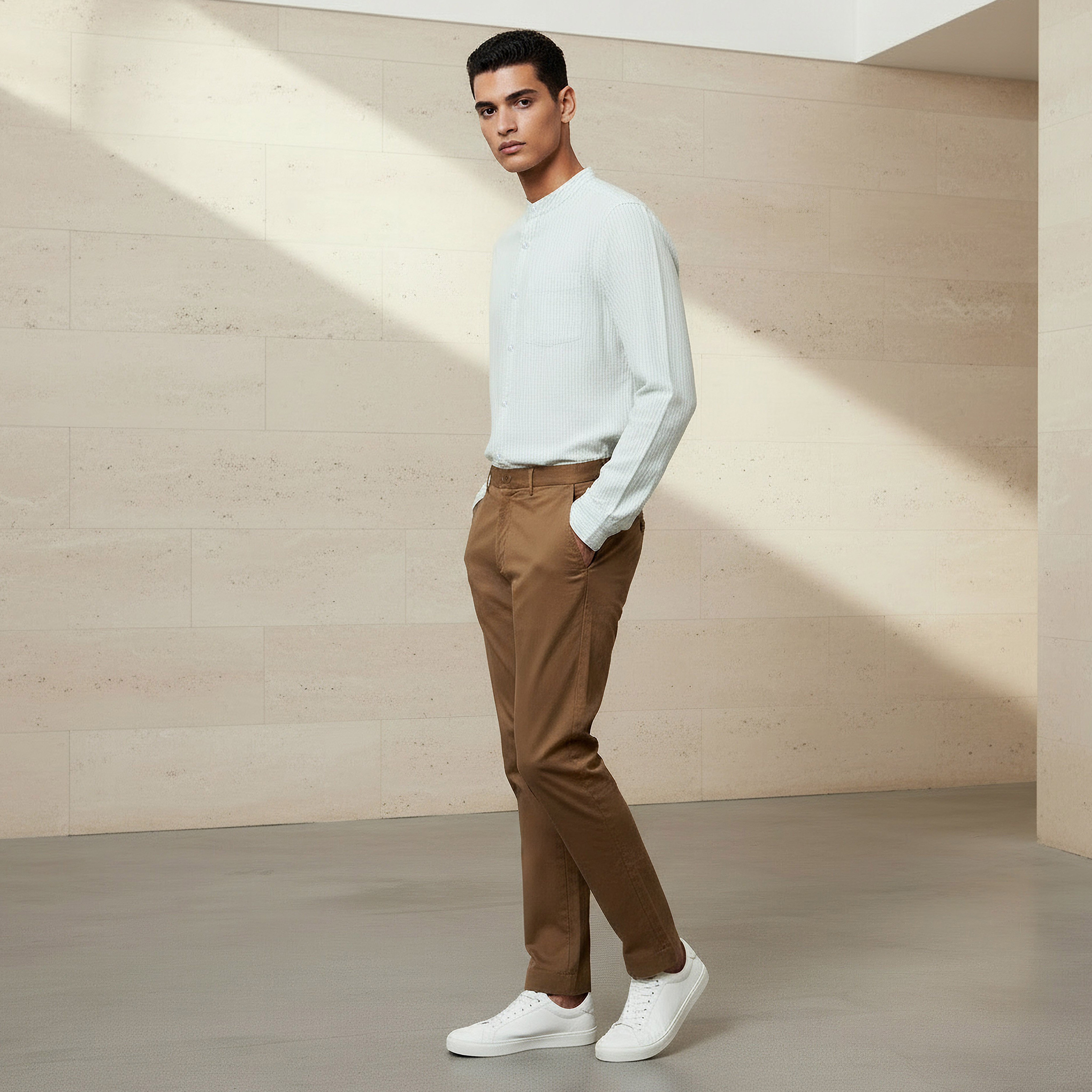 Regular Fit Flexi Waist Trousers-PROMO_SP_OM_2FOR16_110625-image-2