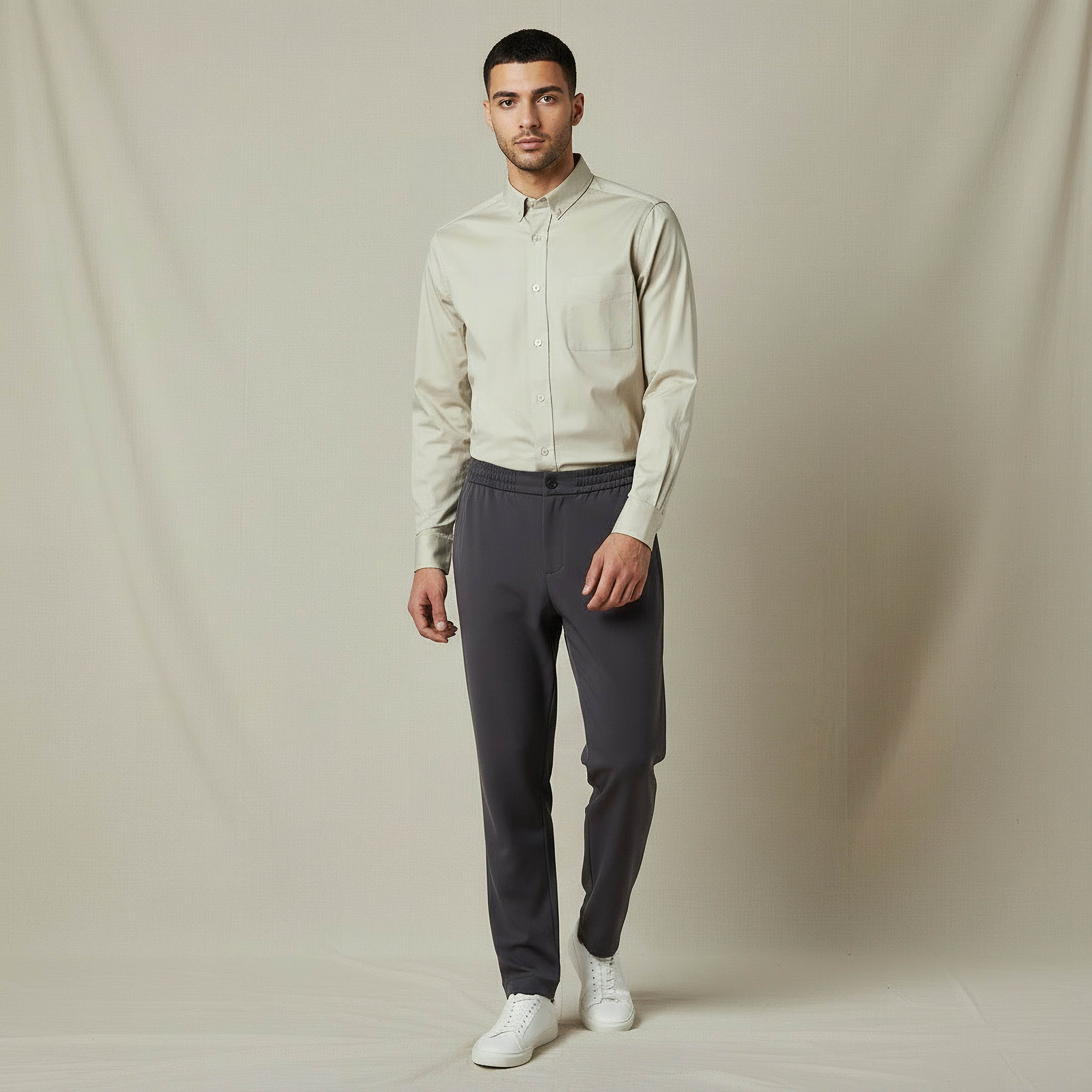 قميص بقصة سليم وياقة وأكمام طويلة للرجال-men-clothing-shirts-image-2