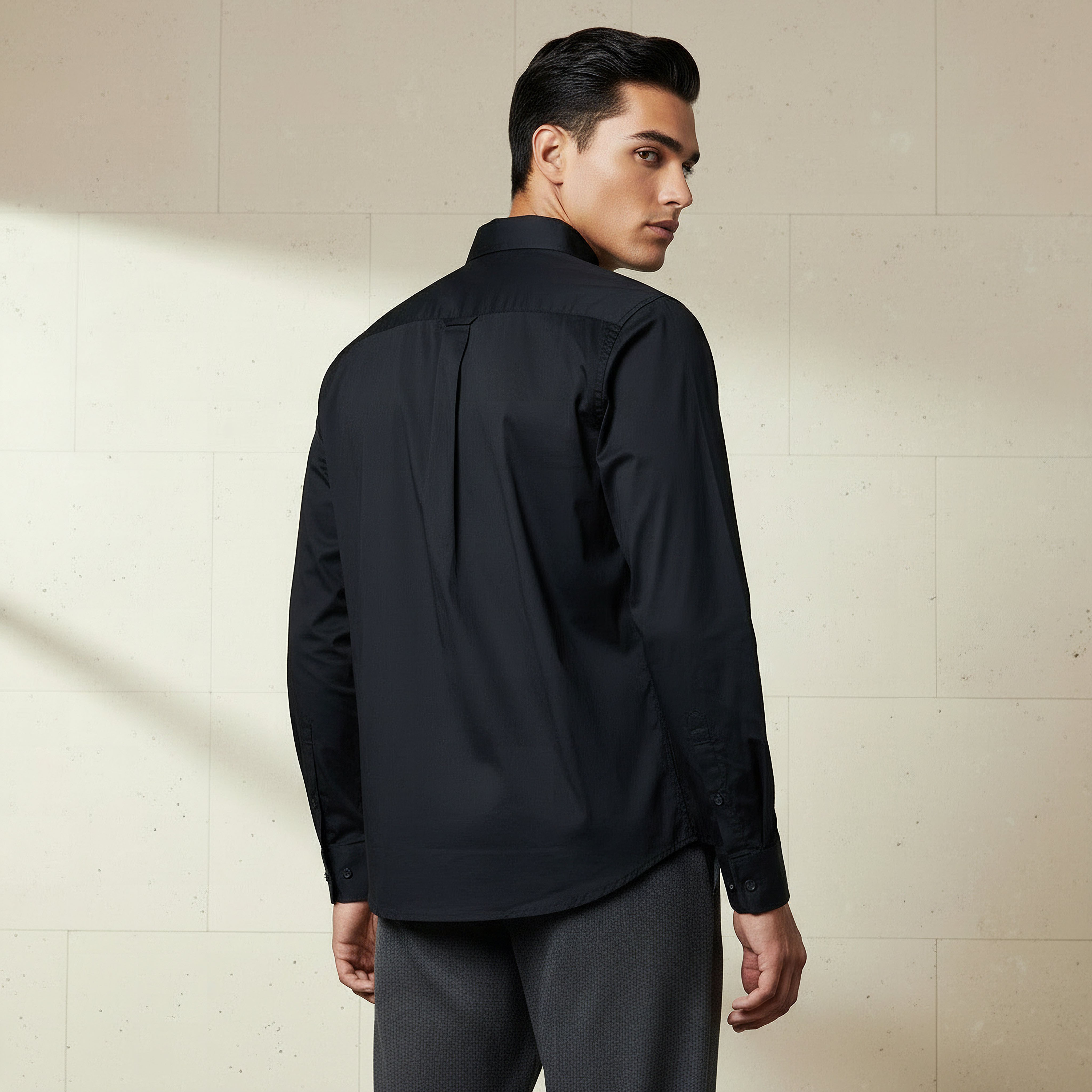 قميص بقصة سليم وياقة وأكمام طويلة للرجال-men-clothing-shirts-image-3