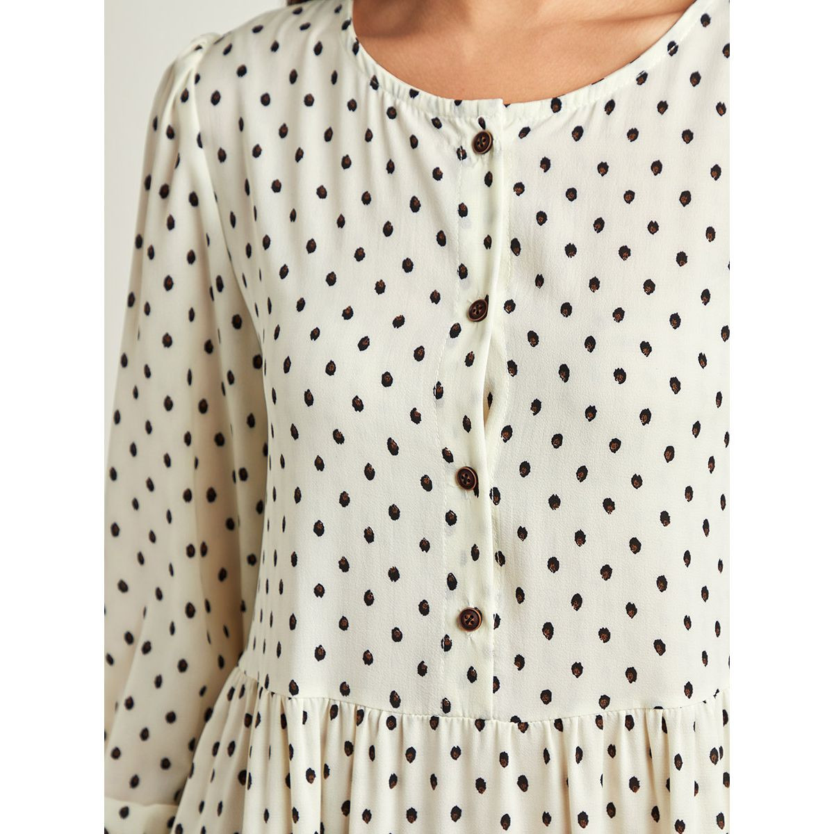 فستان طويل منقط بأزرار أمامية من ستايلي-women-clothing-dresses-image-6