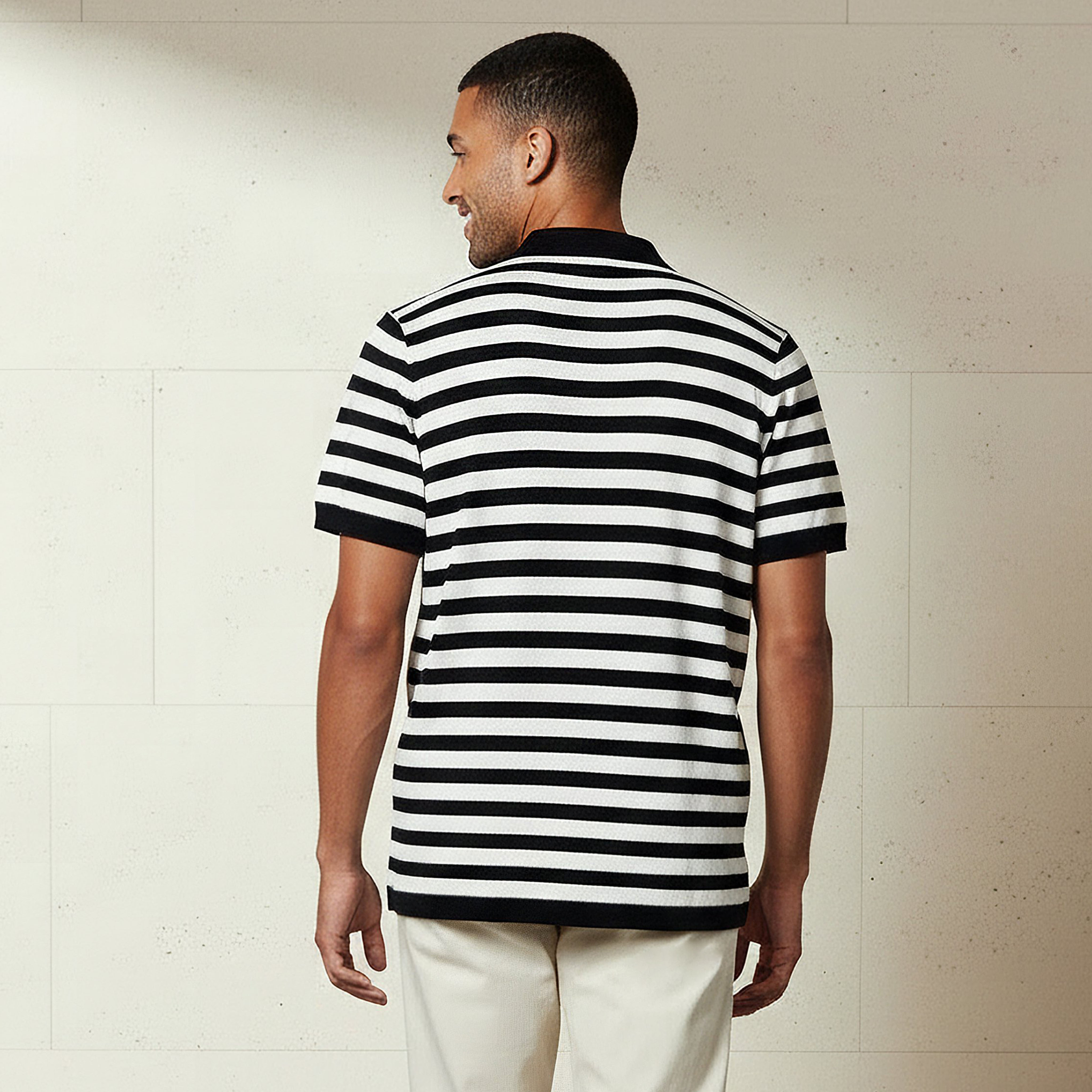 Men Short Sleeves Striped Johnny Collar Polo T-shirt-men-clothing-tshirtsandpolos-polos-image-3