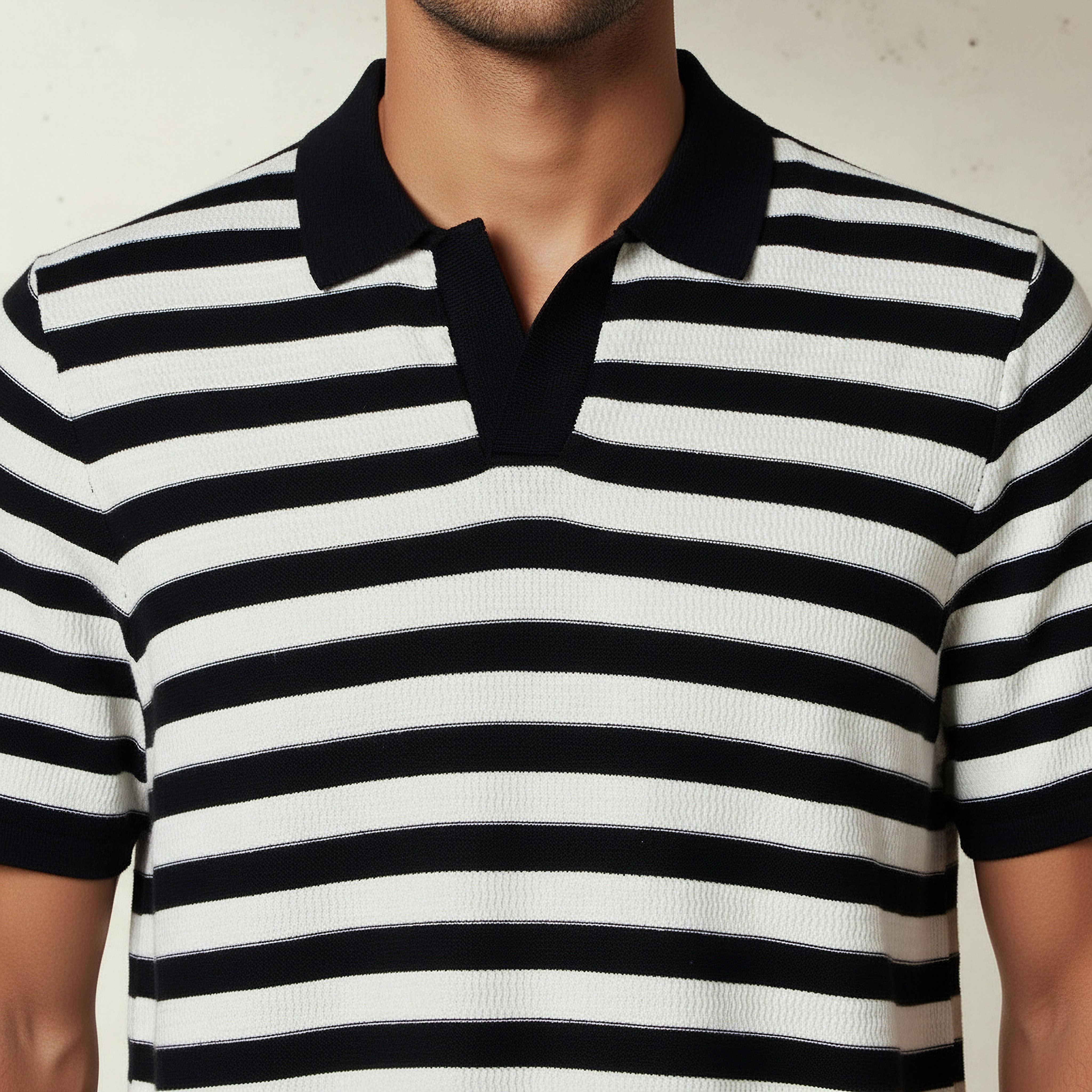Men Short Sleeves Striped Johnny Collar Polo T-shirt-men-clothing-tshirtsandpolos-polos-image-4