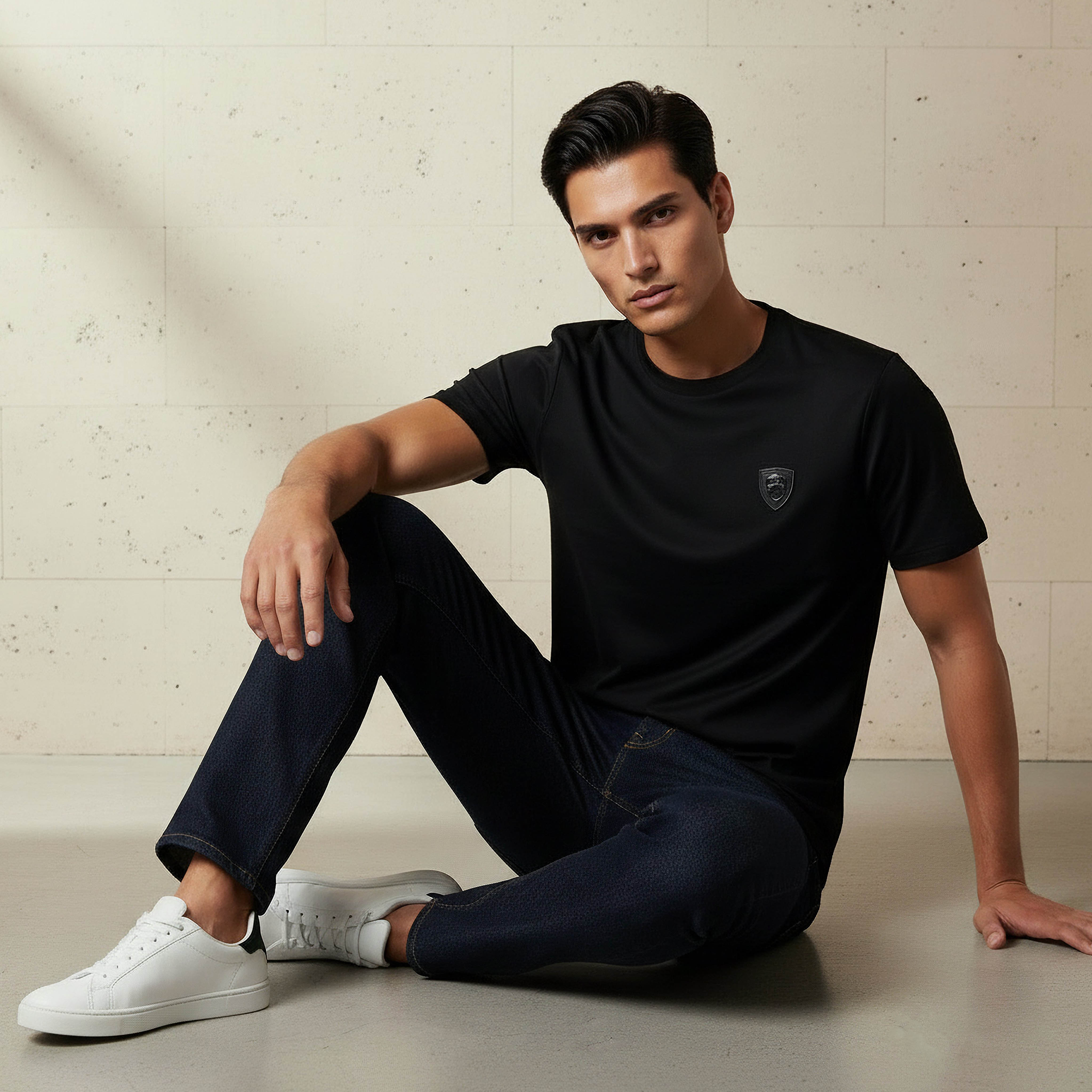 Emperor Men Regular Fit Crew Neck Short Sleeve Badge Accent T-shirt-men-clothing-tshirtsandpolos-tshirts-image-5