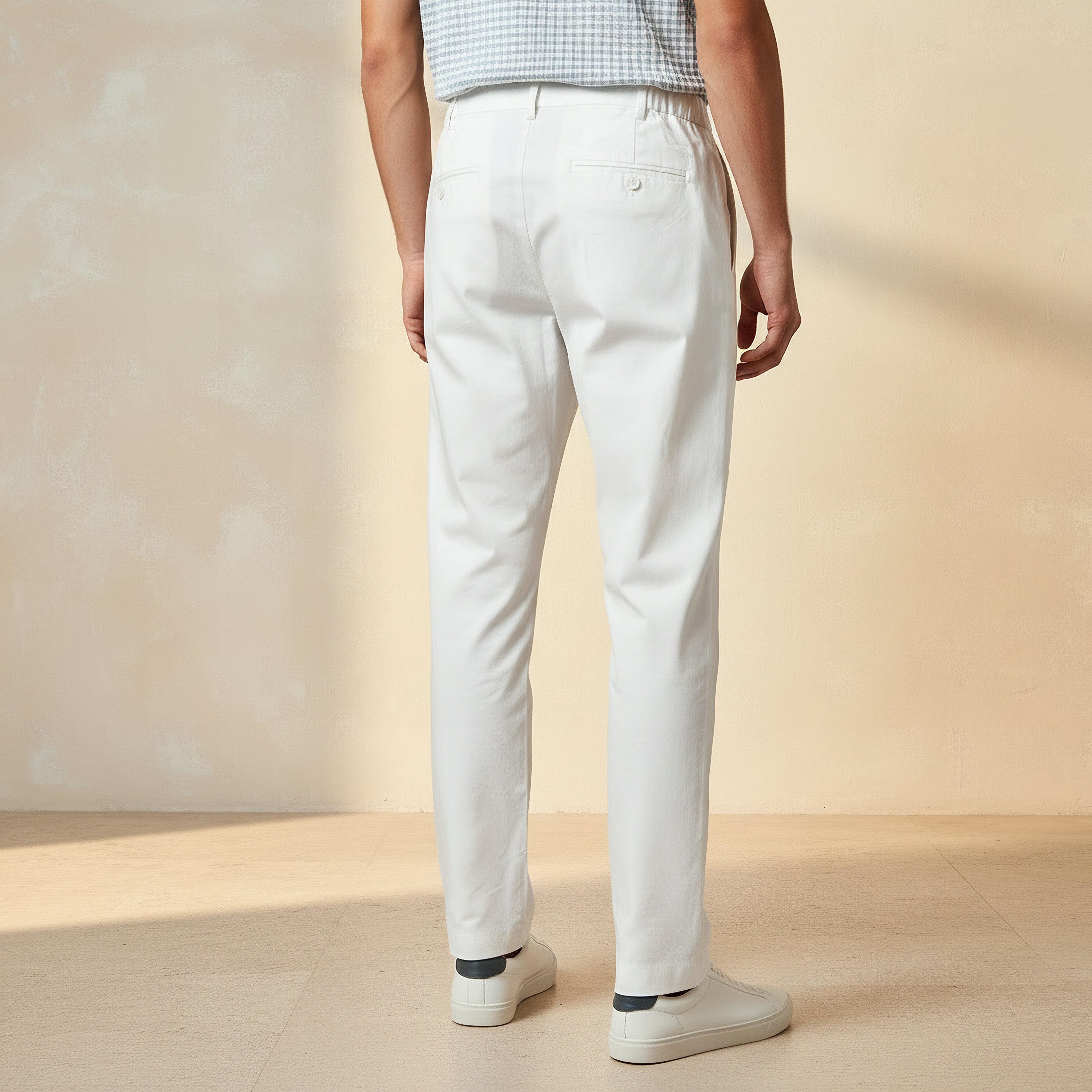 بنطلون رجالي قطن بقصة عادية من إمبيرور-men-clothing-bottoms-trousersandchinos-trousers-image-4