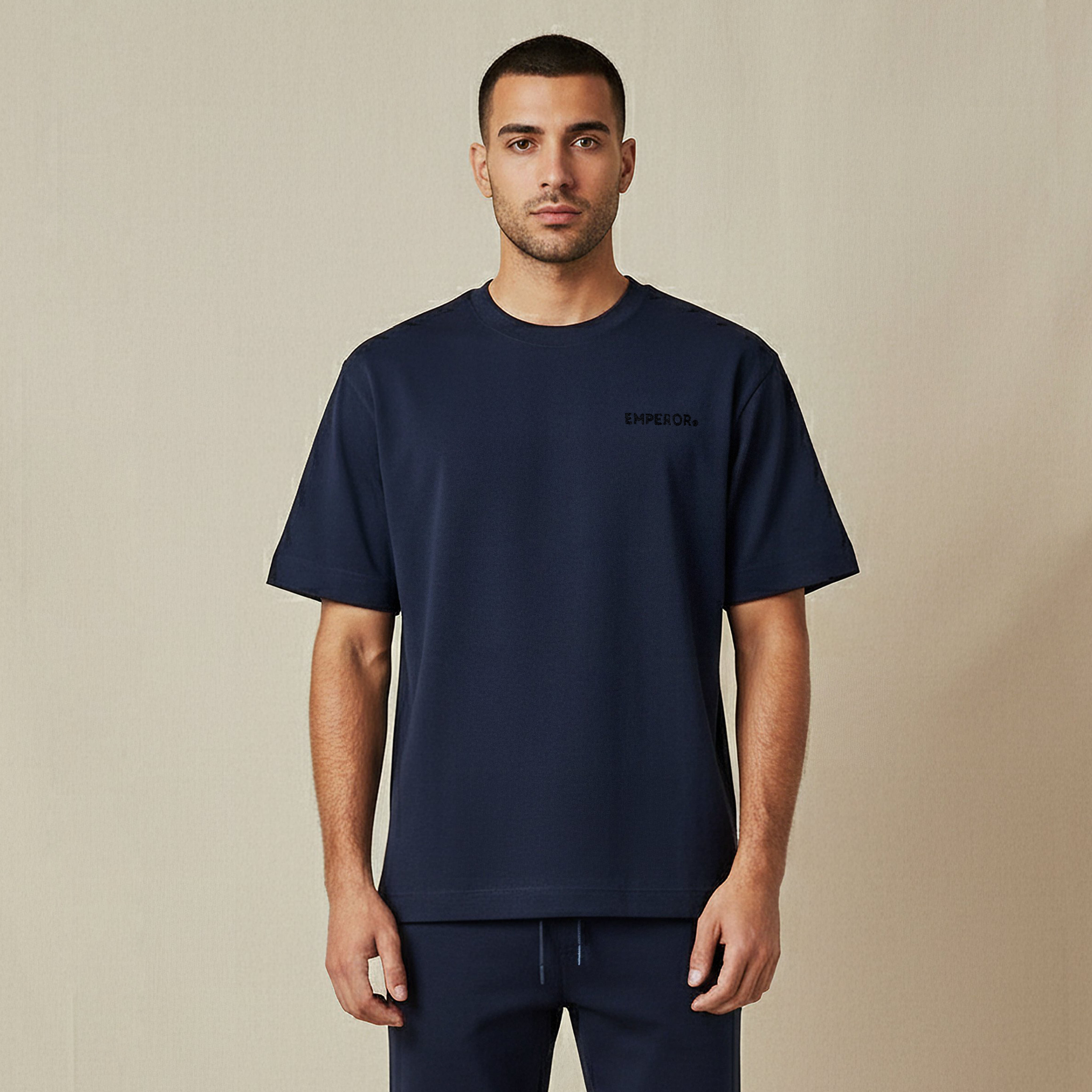 Emperor Men Regular Fit Crew Neck Short Sleeves T-shirt-men-clothing-coordsets-image-1