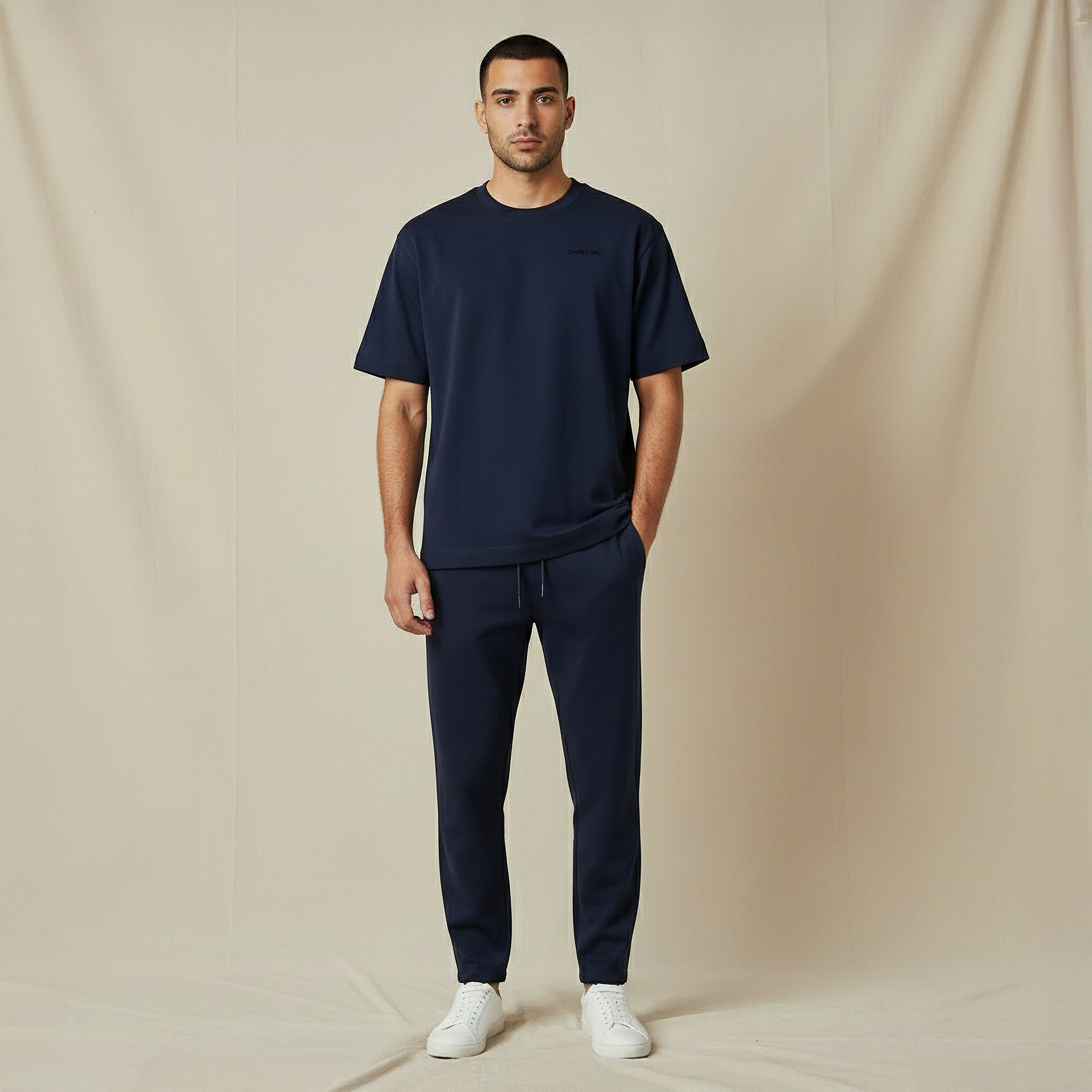 Emperor Men Regular Fit Crew Neck Short Sleeves T-shirt-men-clothing-coordsets-image-3