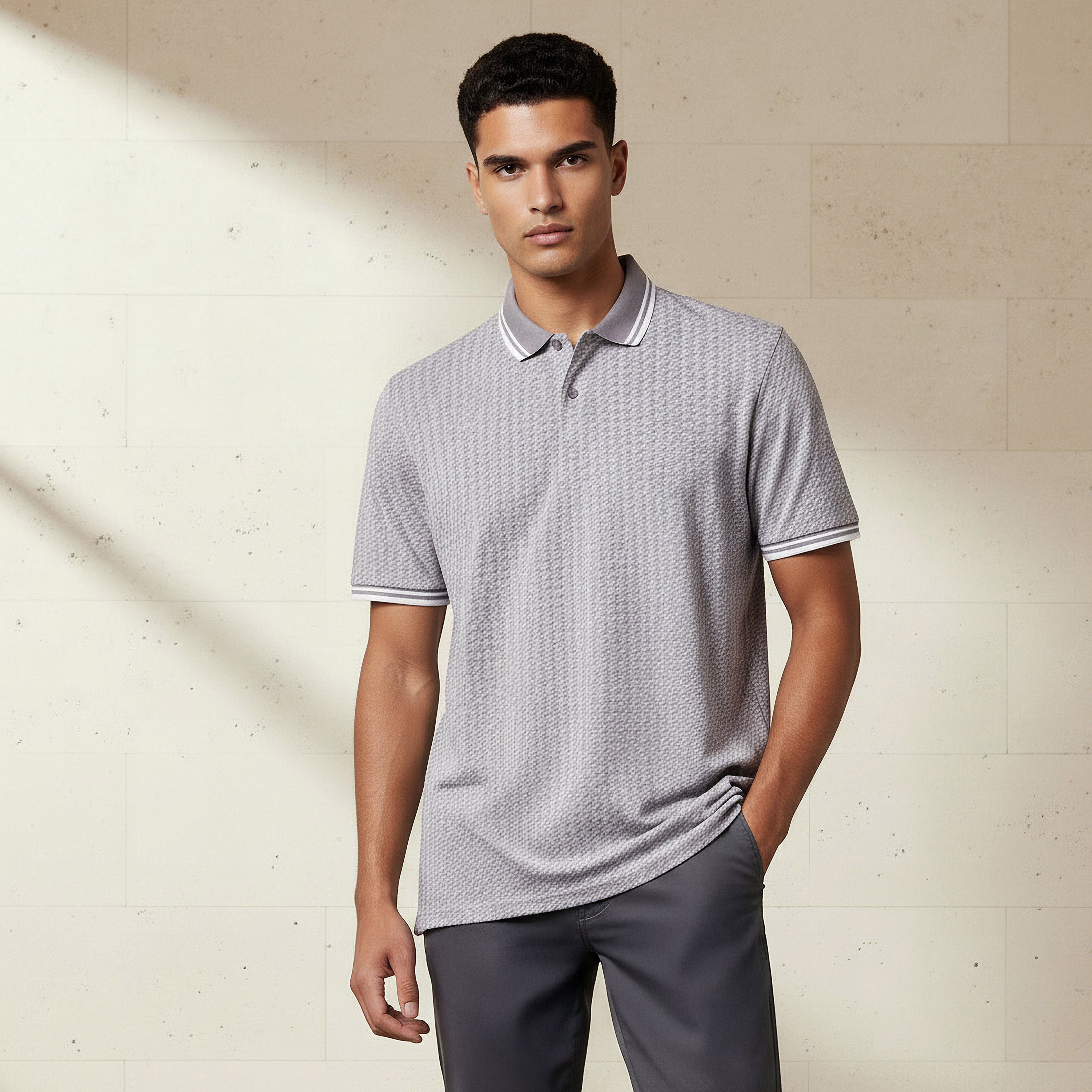 Men Short Sleeve Printed Polo T-shirt-men-clothing-tshirtsandpolos-polos-image-1