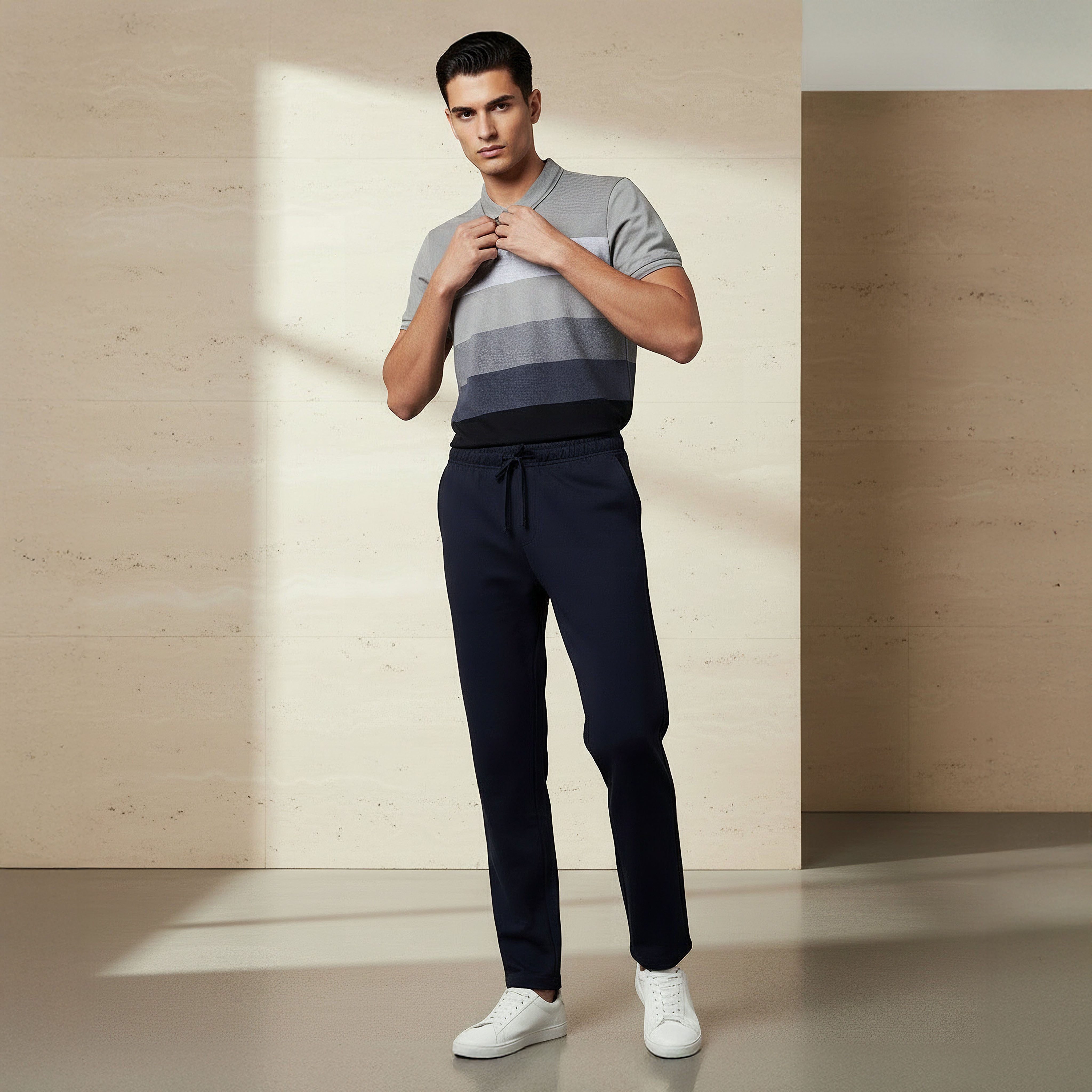 Men Regular Fit Casual Pants-men-clothing-bottoms-joggers-image-2
