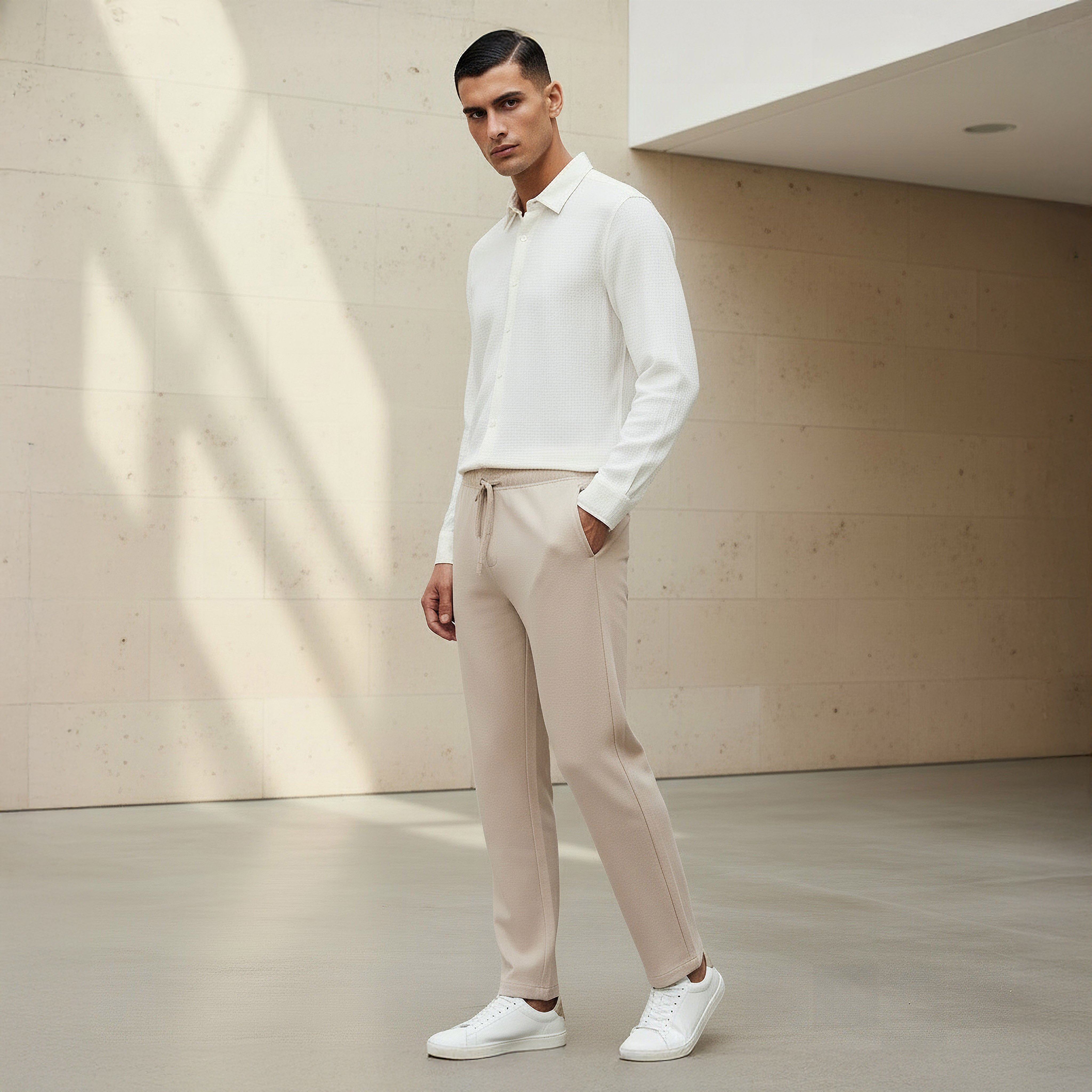 Men Regular Fit Casual Pants-men-clothing-bottoms-joggers-image-2