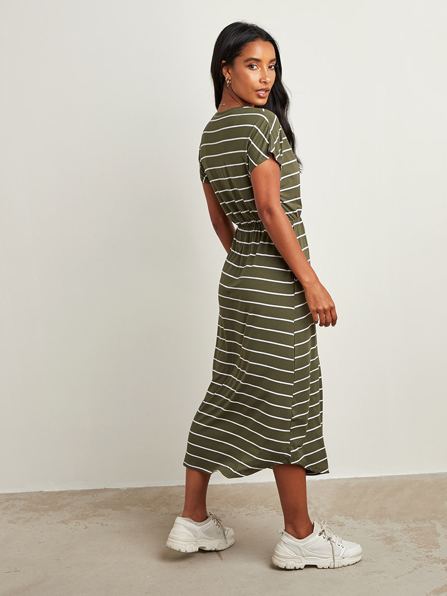 Styli Striped Curved Hem Maxi T-shirt Dress-women-clothing-dresses-image-2