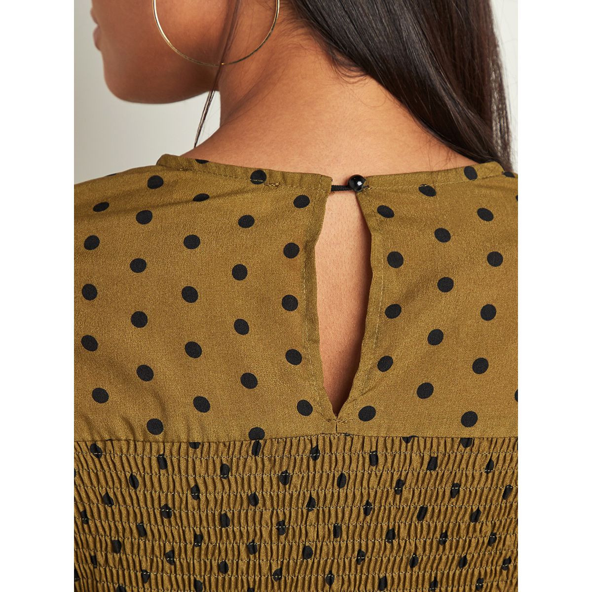 Styli Spot Long Sleeves Maxi Dress with Shirred Bust-women-clothing-dresses-image-3