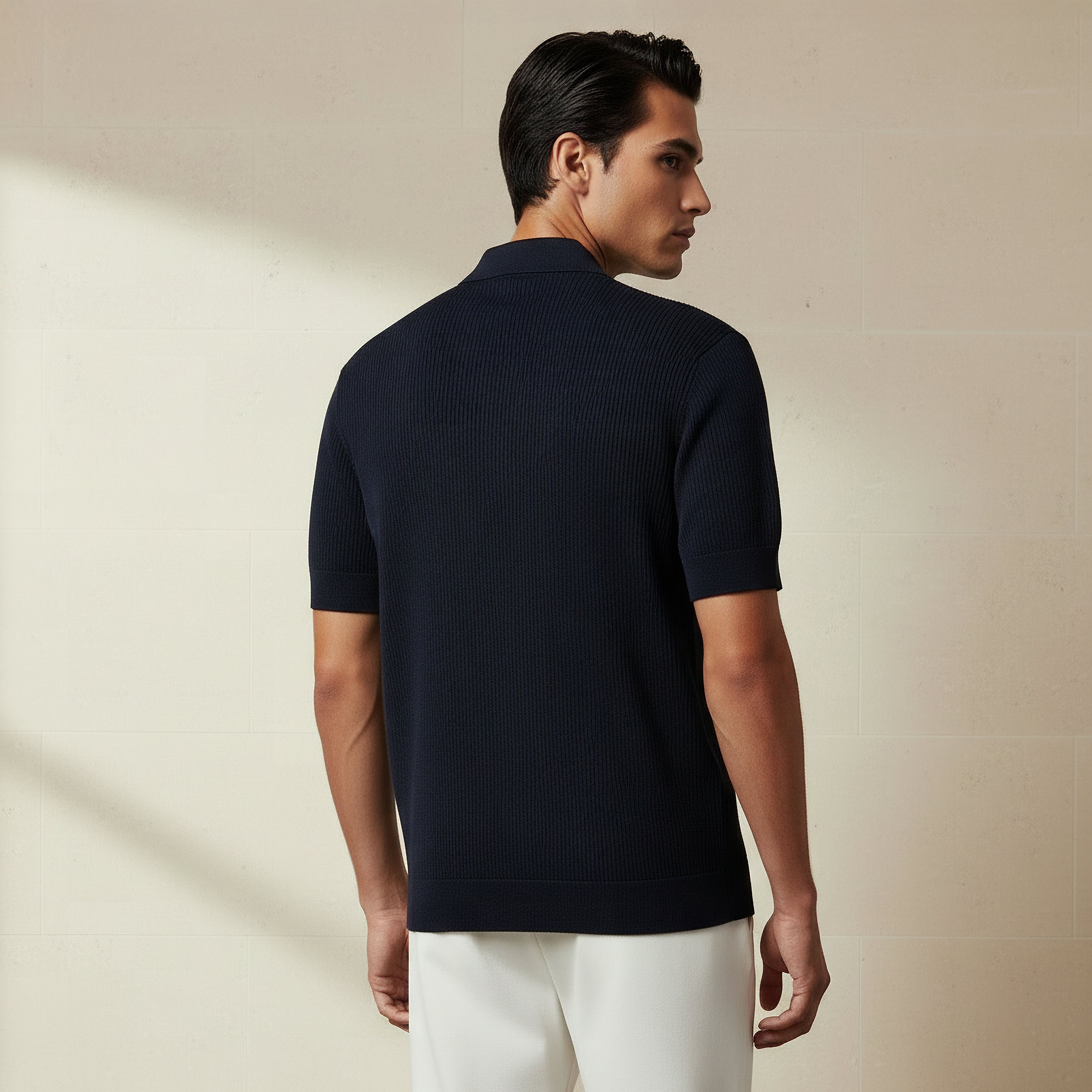 تيشيرت بولو بأكمام قصيرة بارز الملمس للرجال-men-clothing-tshirtsandpolos-polos-image-3