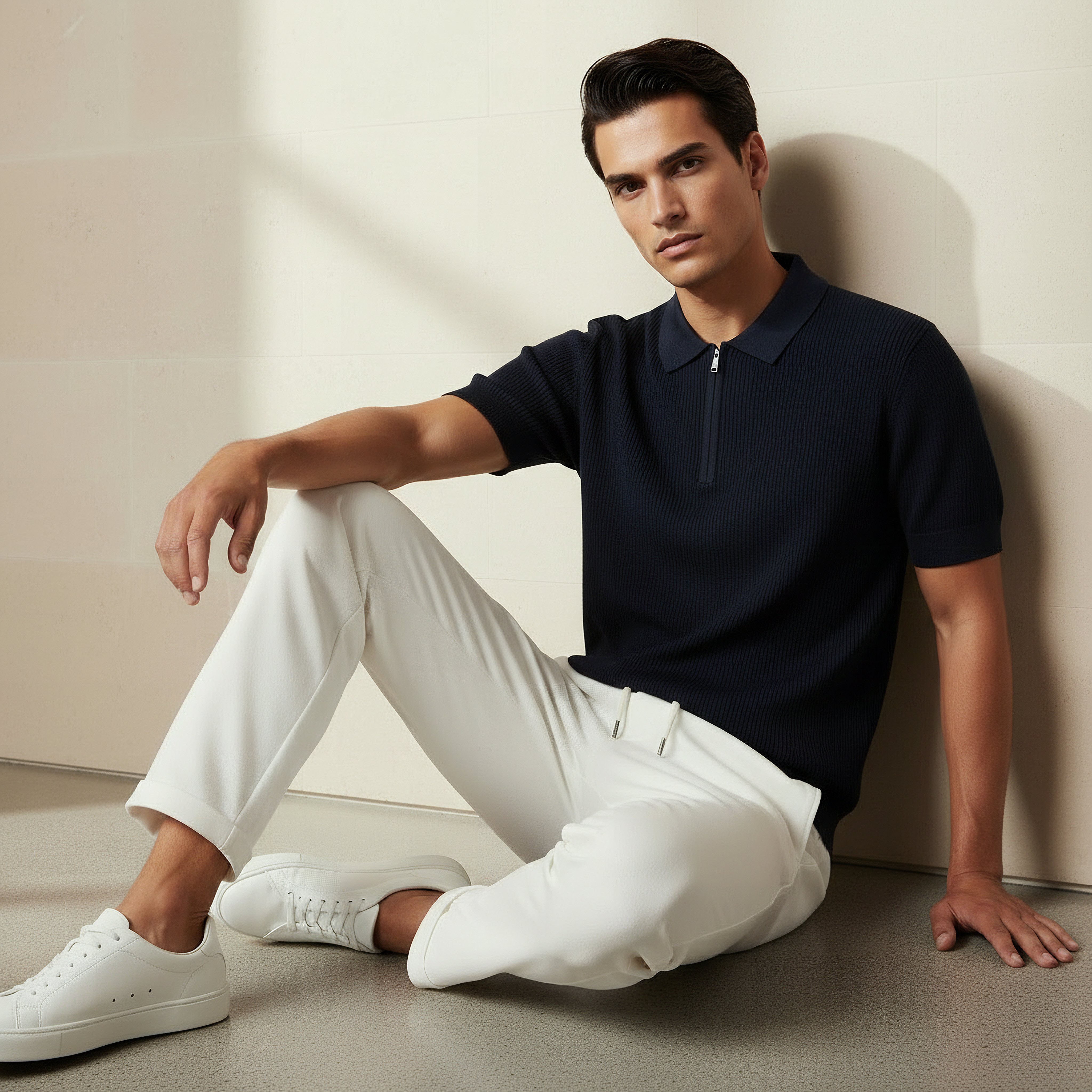 تيشيرت بولو بأكمام قصيرة بارز الملمس للرجال-men-clothing-tshirtsandpolos-polos-image-5