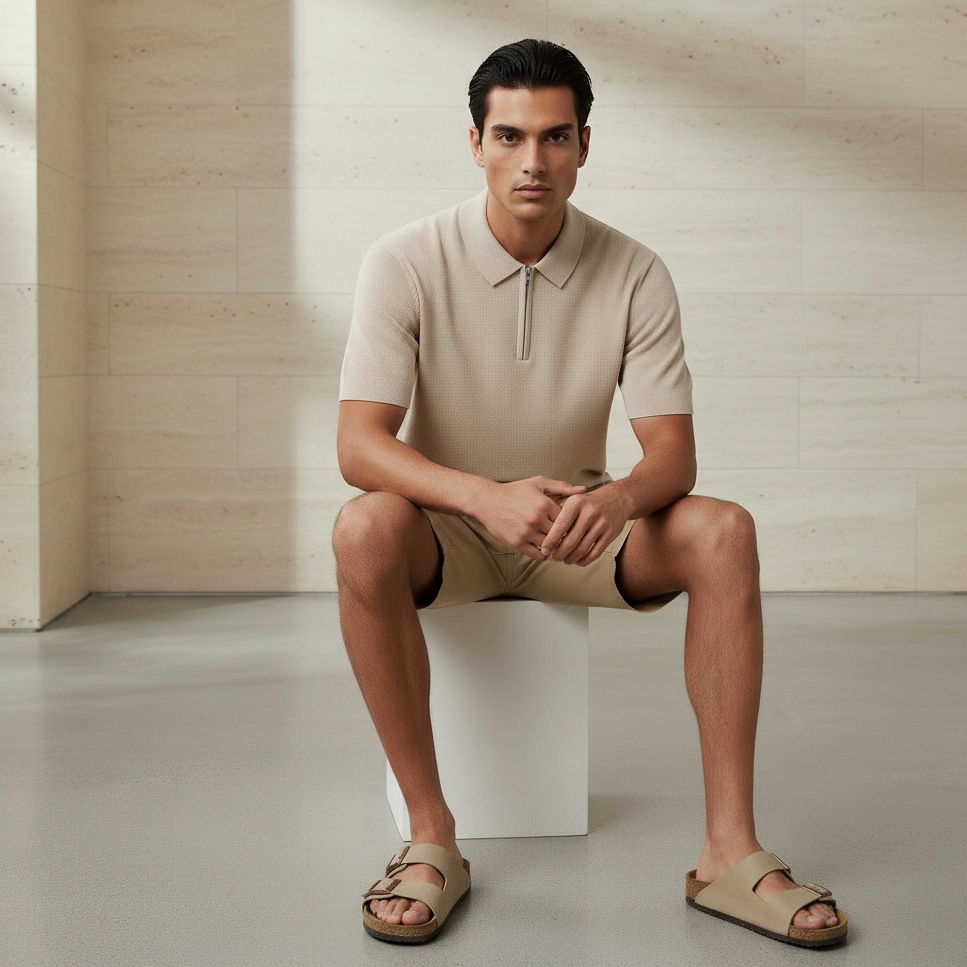 Men Short Sleeve Textured Polo T-shirt-men-clothing-tshirtsandpolos-polos-image-5
