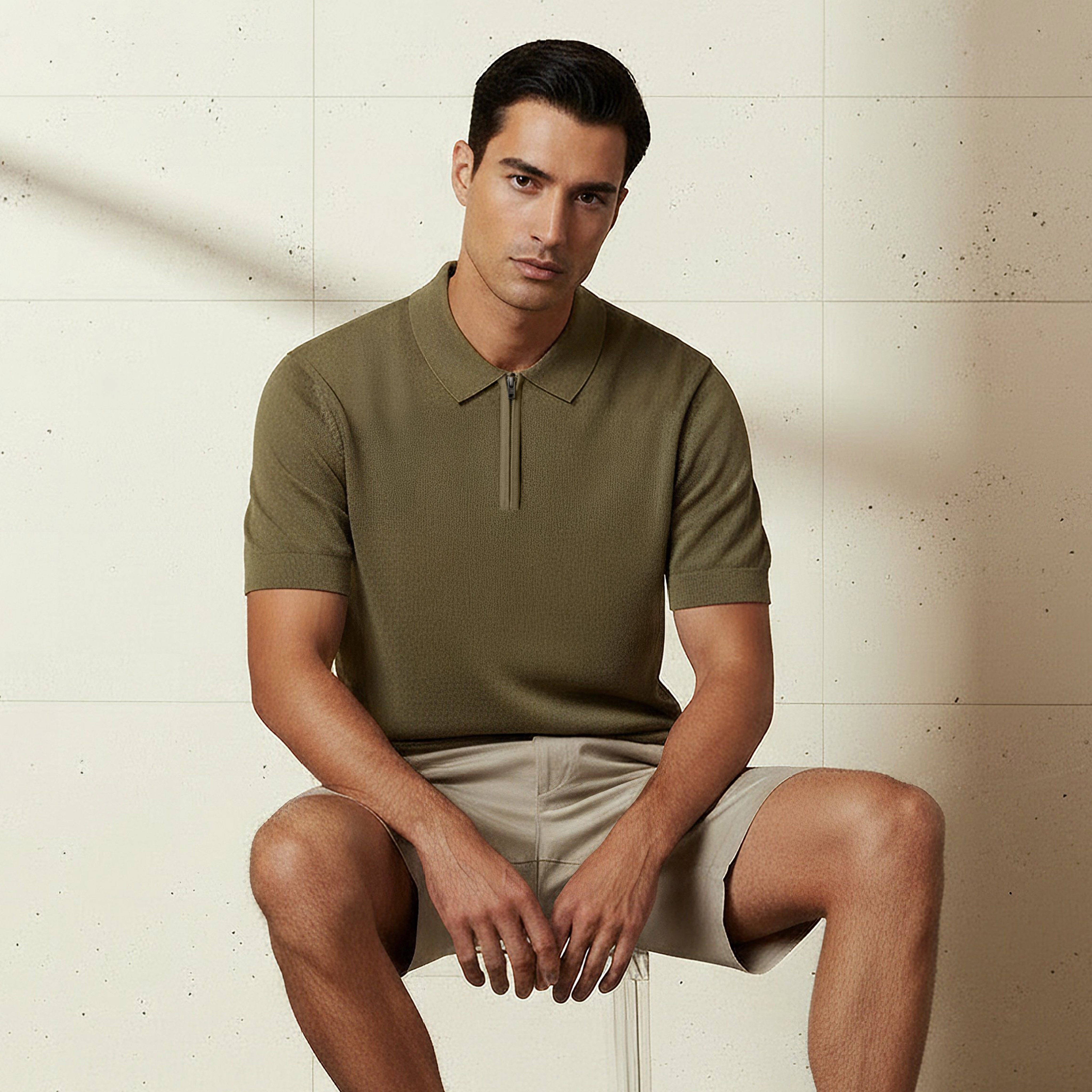 Men Short Sleeve Textured Polo T-shirt-men-clothing-tshirtsandpolos-polos-image-5
