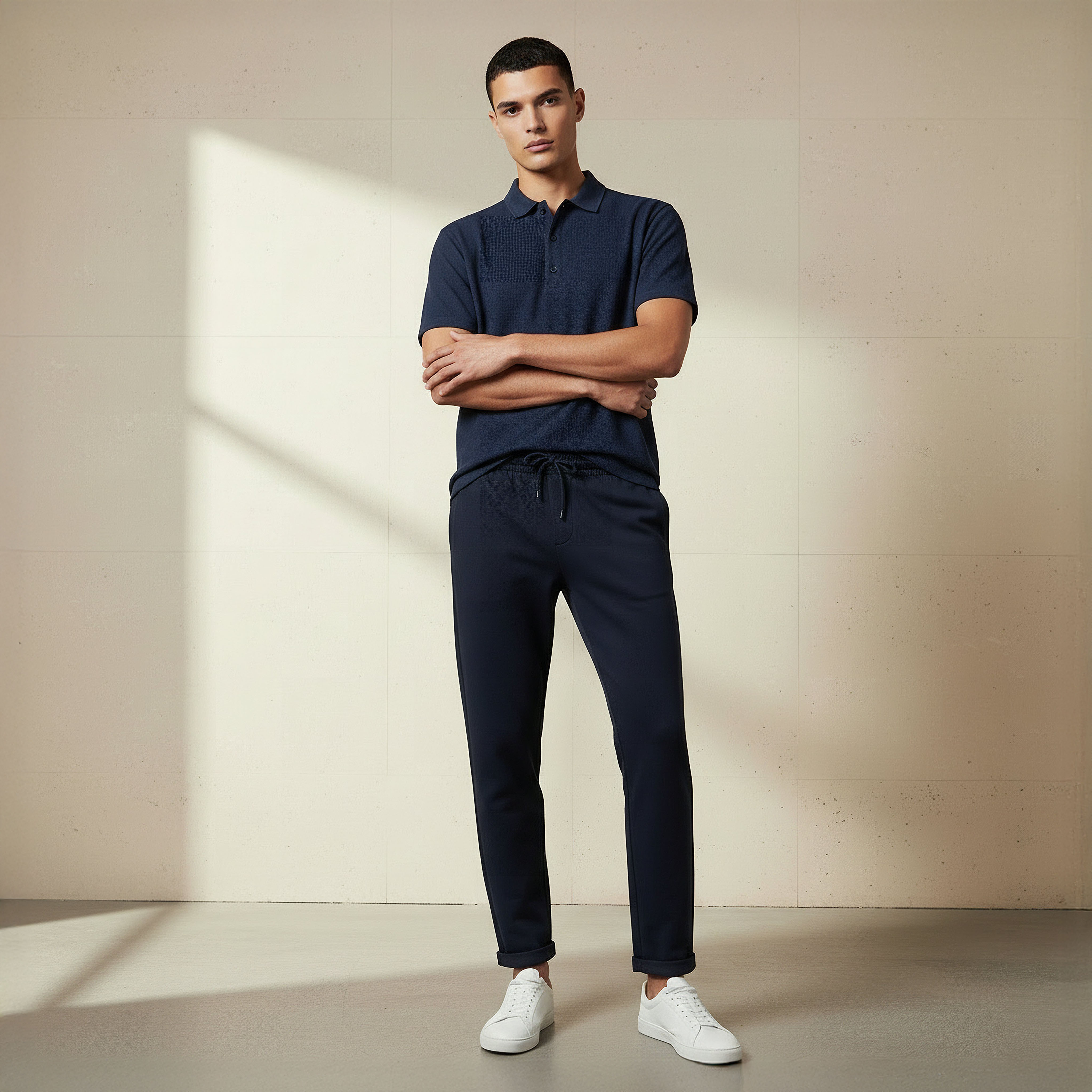 Men Slim Fit Pique Pants-men-clothing-bottoms-joggers-image-5