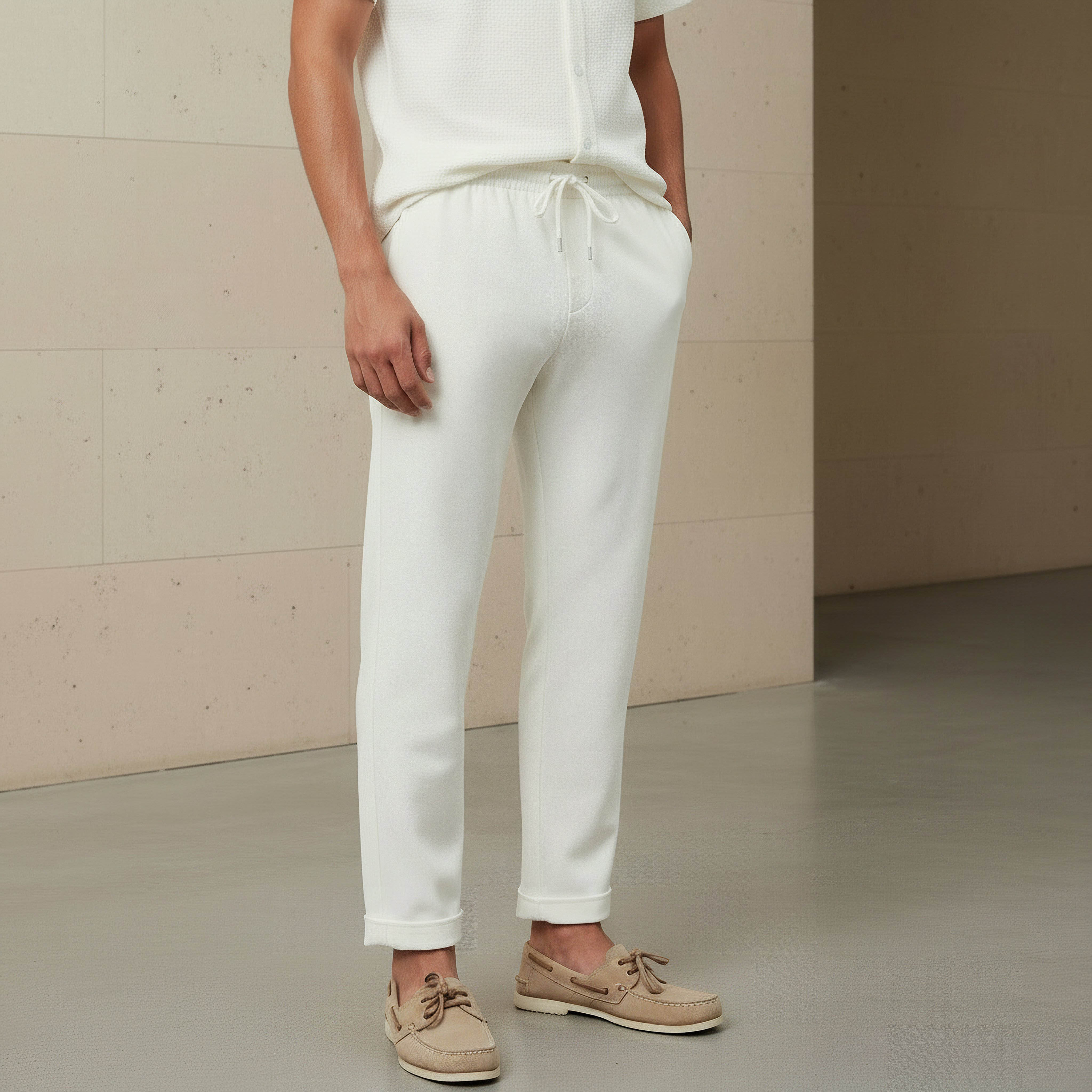 بنطلون بيكيه رجالي بقصة سليم-men-clothing-bottoms-joggers-image-1