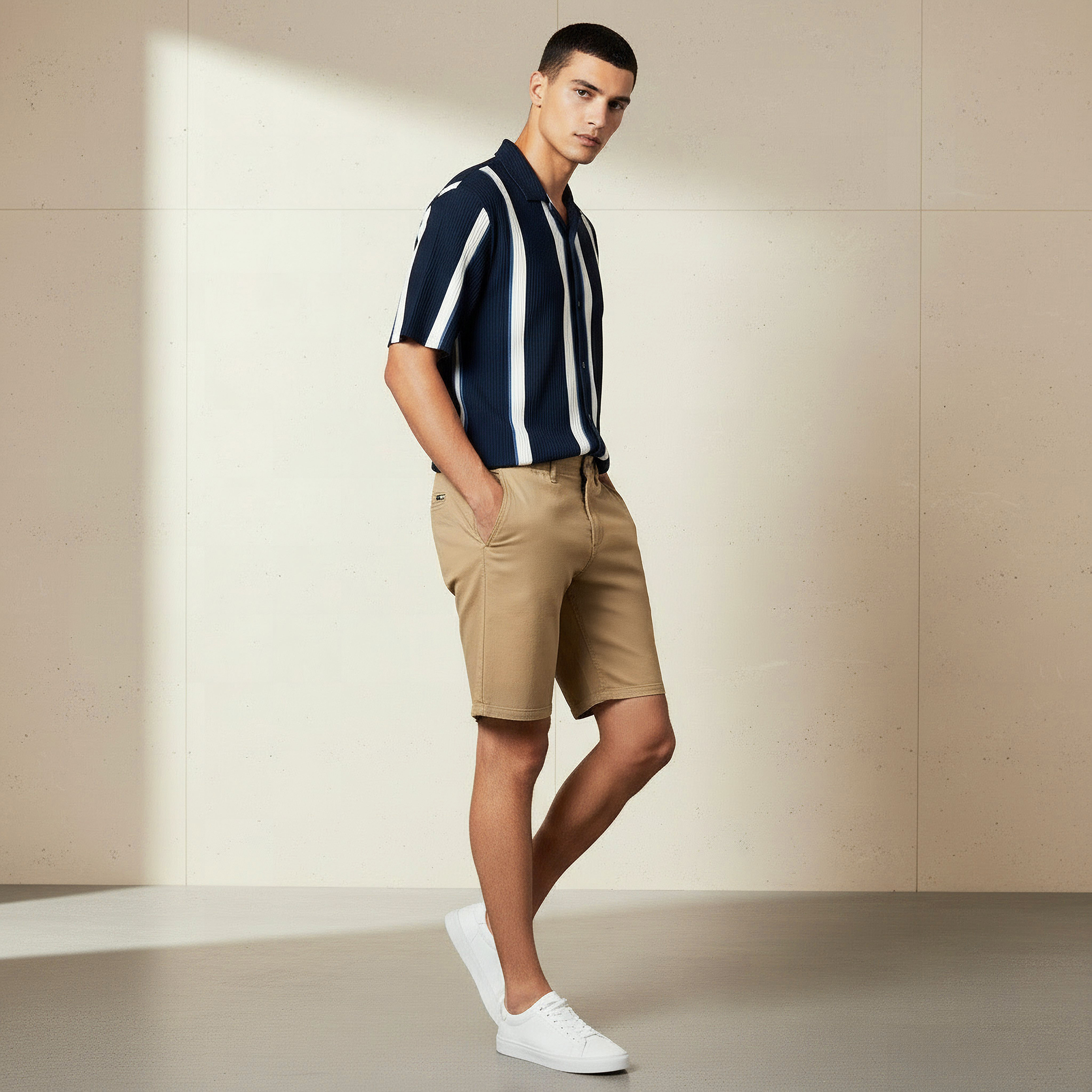 Men Slim Fit Shorts-men-clothing-bottoms-shorts-image-2