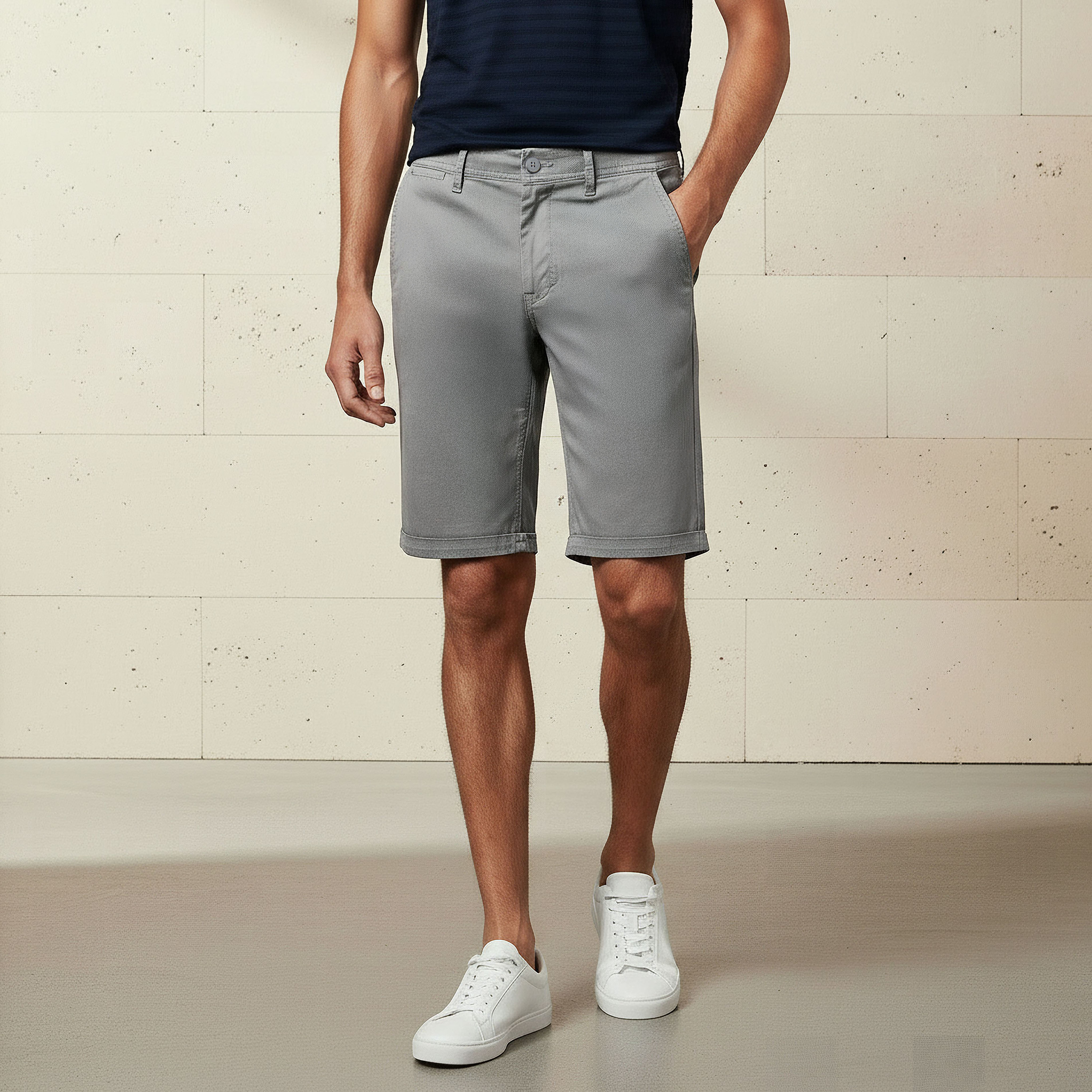 Men Slim Fit Shorts-men-clothing-bottoms-shorts-image-1