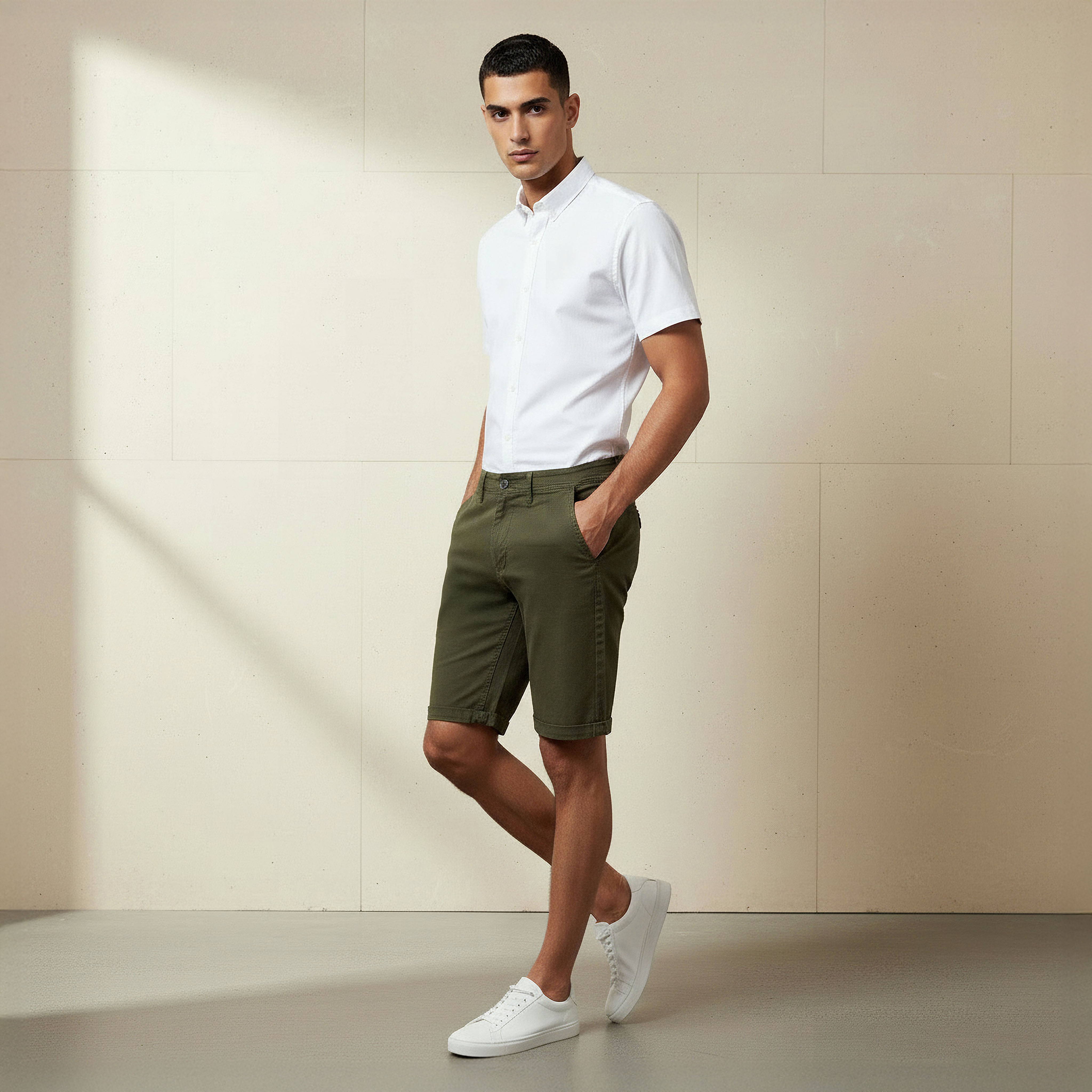 Men Slim Fit Shorts-men-clothing-bottoms-shorts-image-2