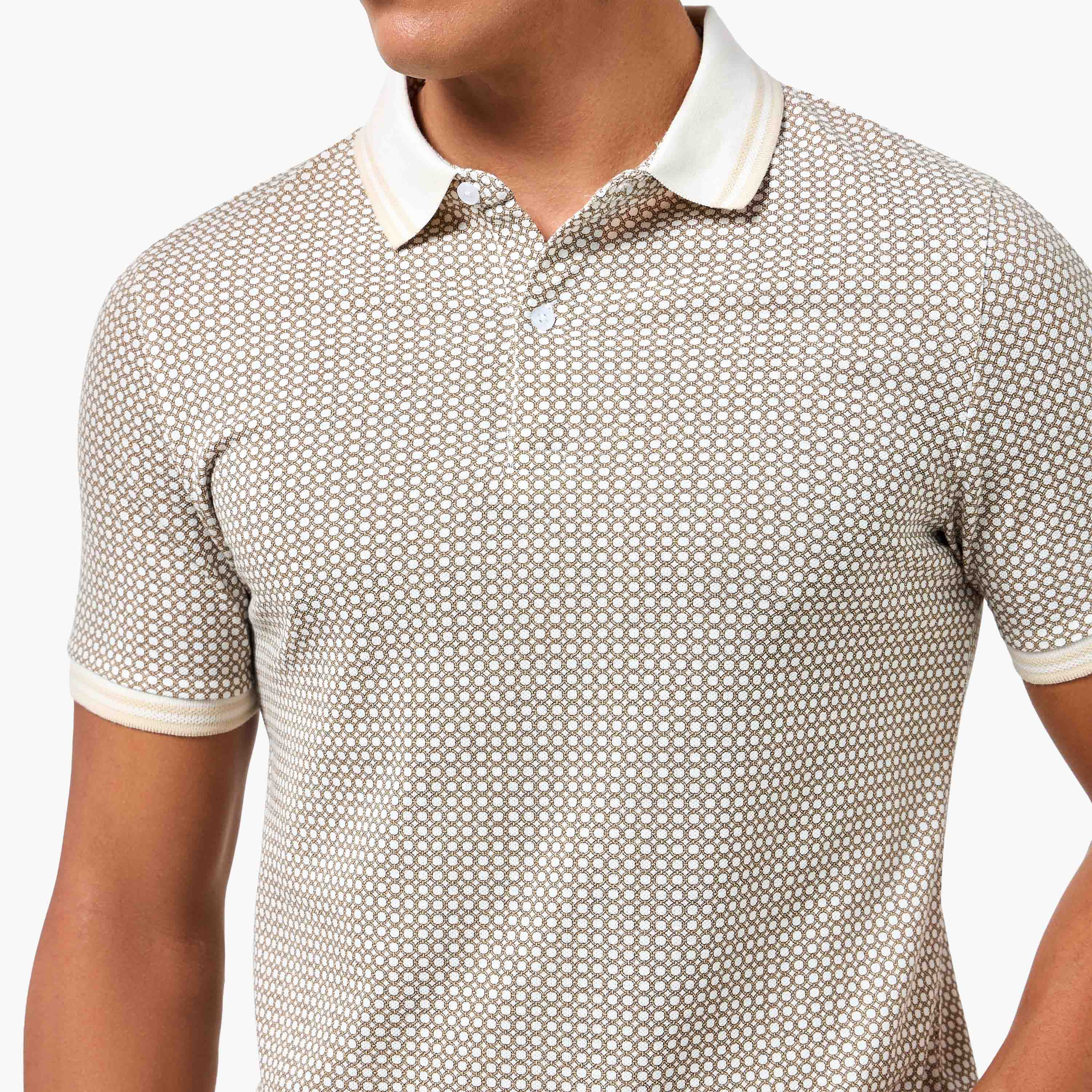Men Short Sleeves Textured Polo T-shirt-men-clothing-tshirtsandpolos-polos-image-2
