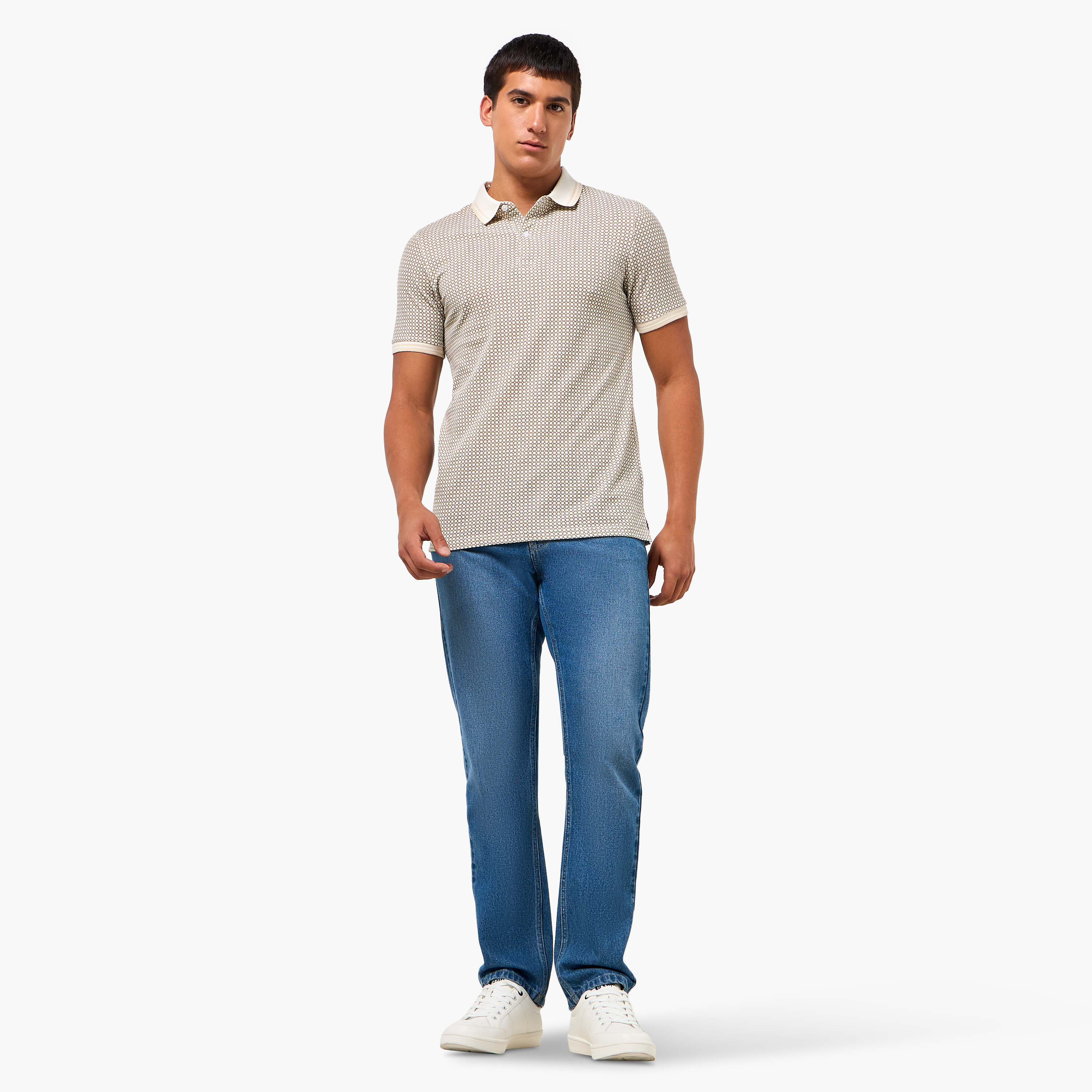 Men Short Sleeves Textured Polo T-shirt-men-clothing-tshirtsandpolos-polos-image-3