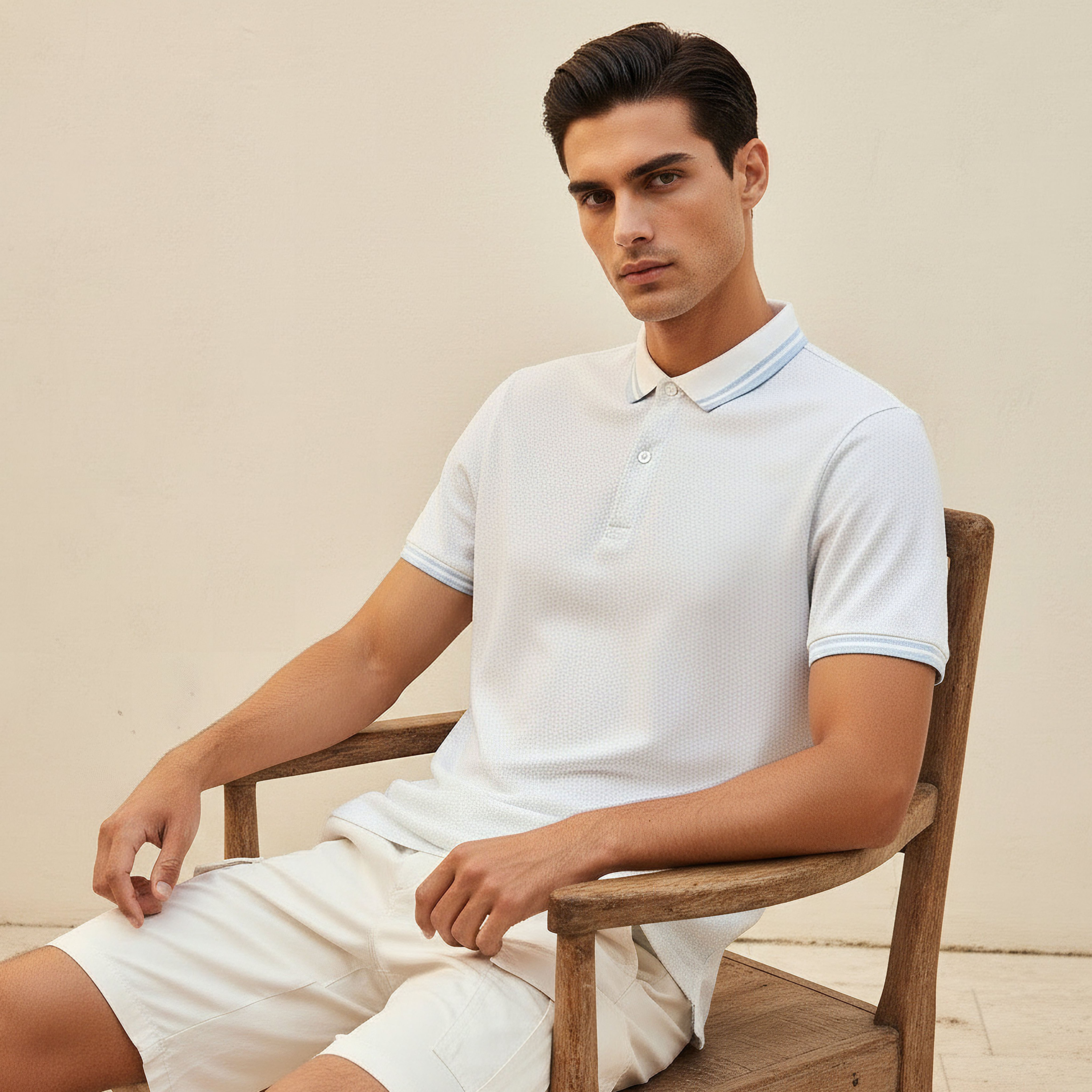 Men Short Sleeves Textured Polo T-shirt-men-clothing-tshirtsandpolos-polos-image-1