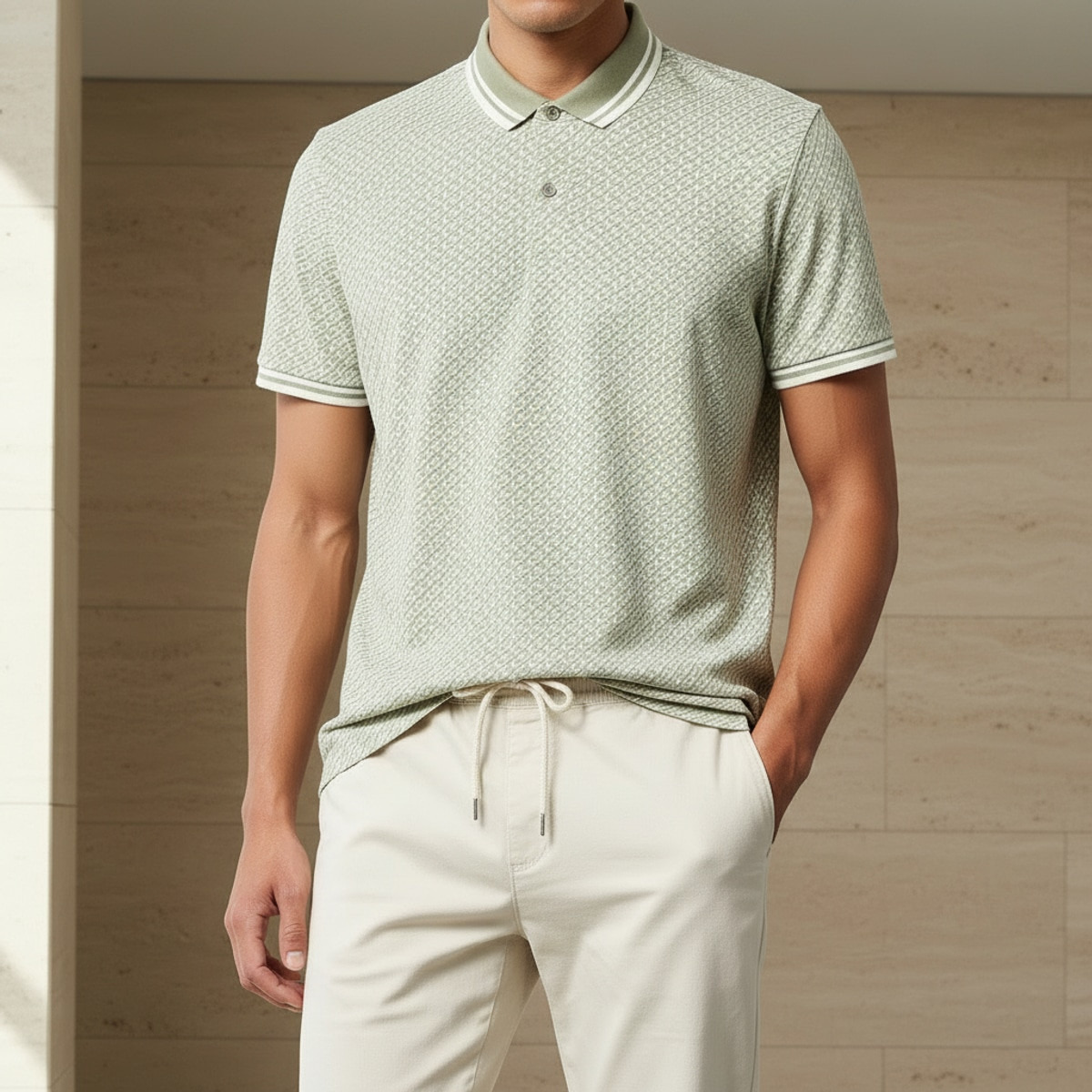 Men Short Sleeves Textured Polo T-shirt-men-clothing-tshirtsandpolos-polos-image-5