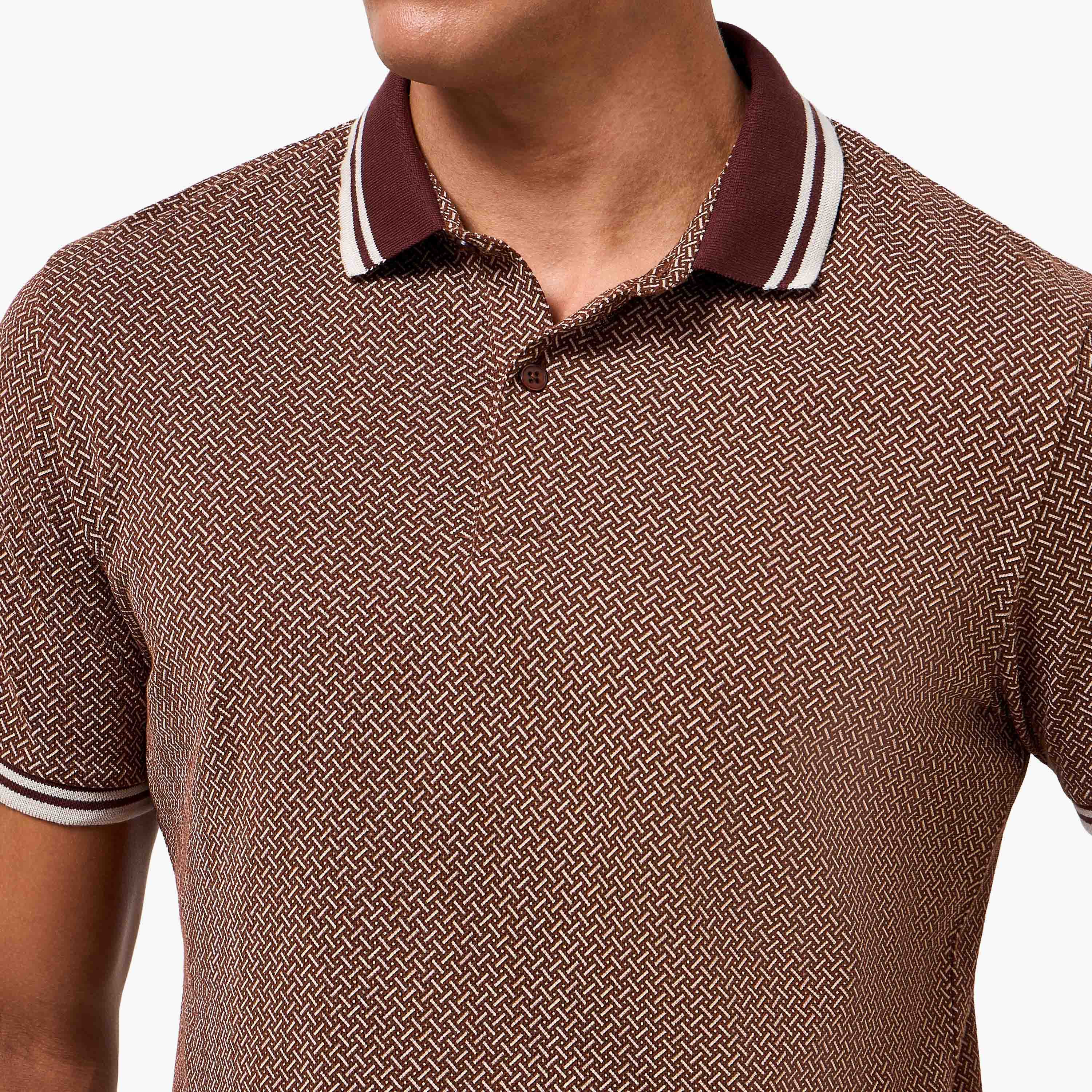 Men Short Sleeves Textured Polo T-shirt-men-clothing-tshirtsandpolos-polos-image-2