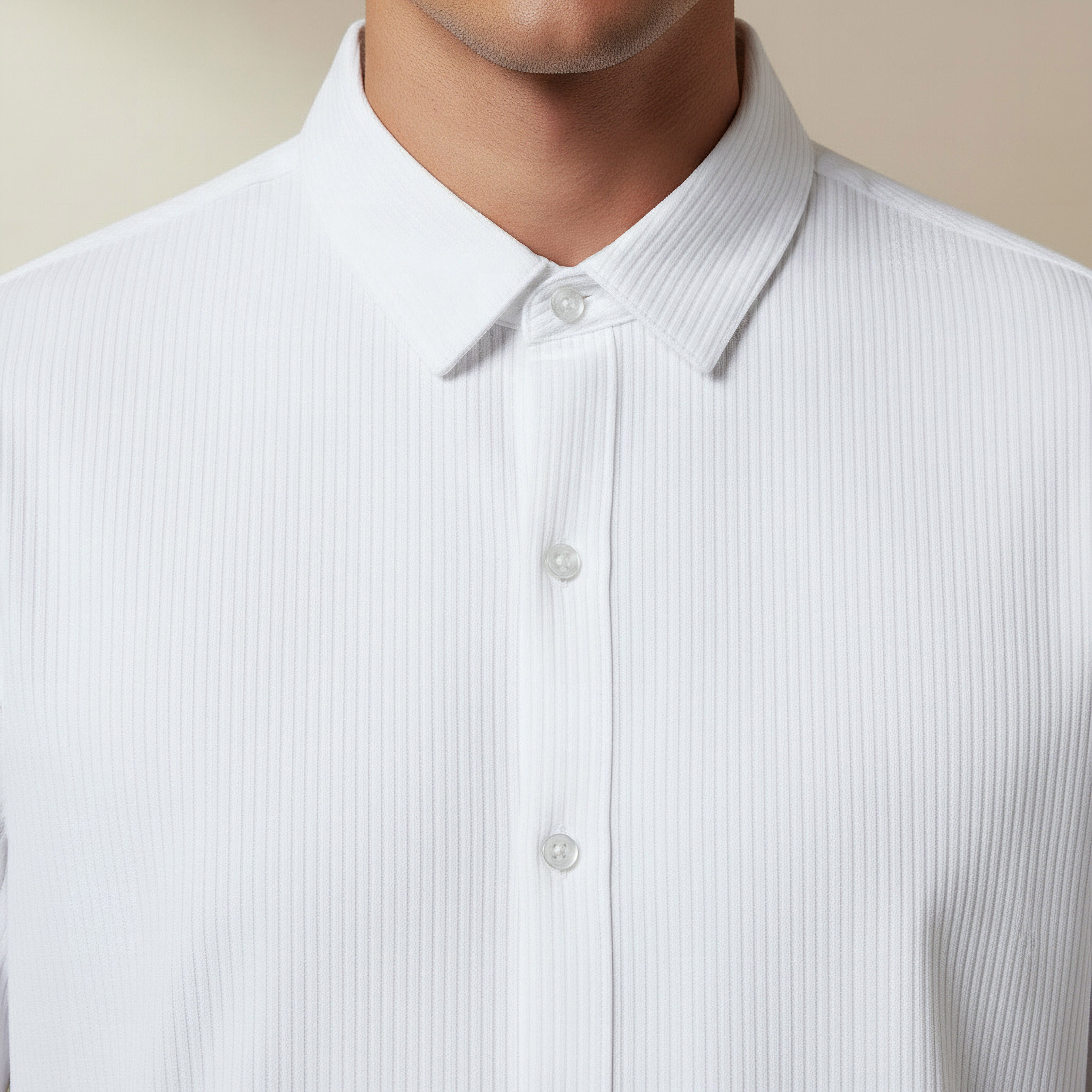 Men Collared Textured Short Sleeve Shirt-men-clothing-shirts-image-2