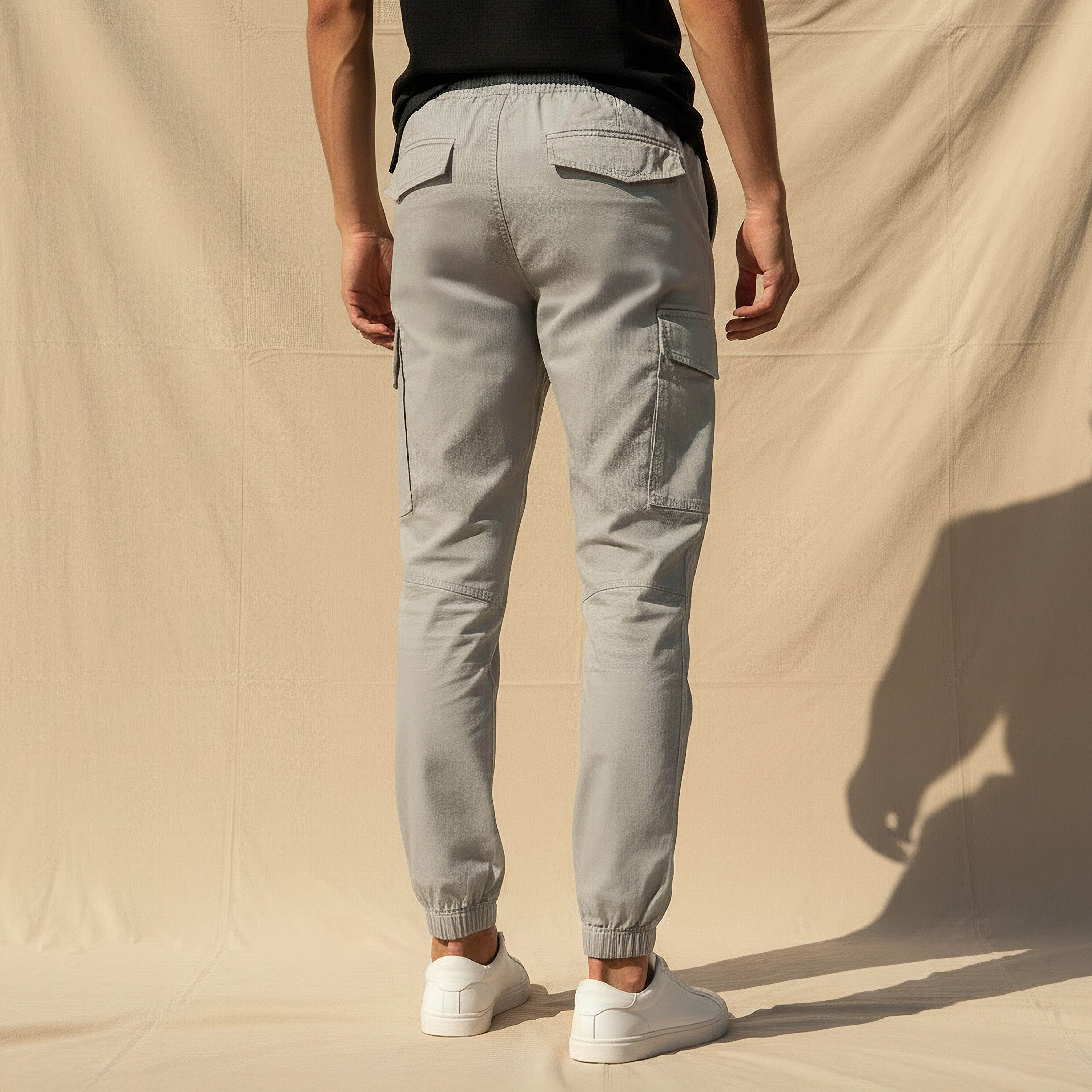 بنطلون رياضي كارجو بقصة سليم للرجال-men-clothing-bottoms-joggers-image-4