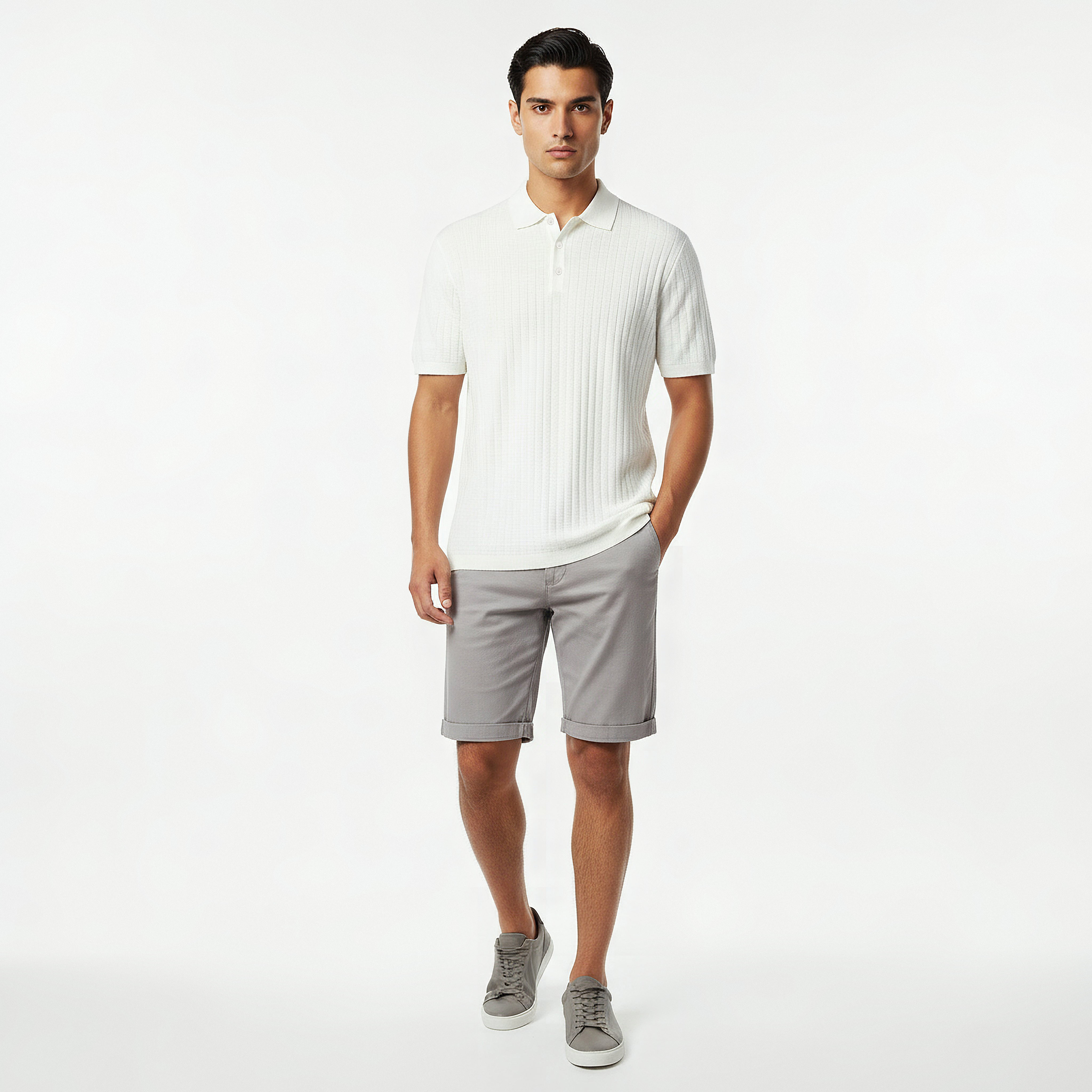 Men Short Sleeves Ribbed Polo T-Shirt-men-clothing-tshirtsandpolos-polos-image-4