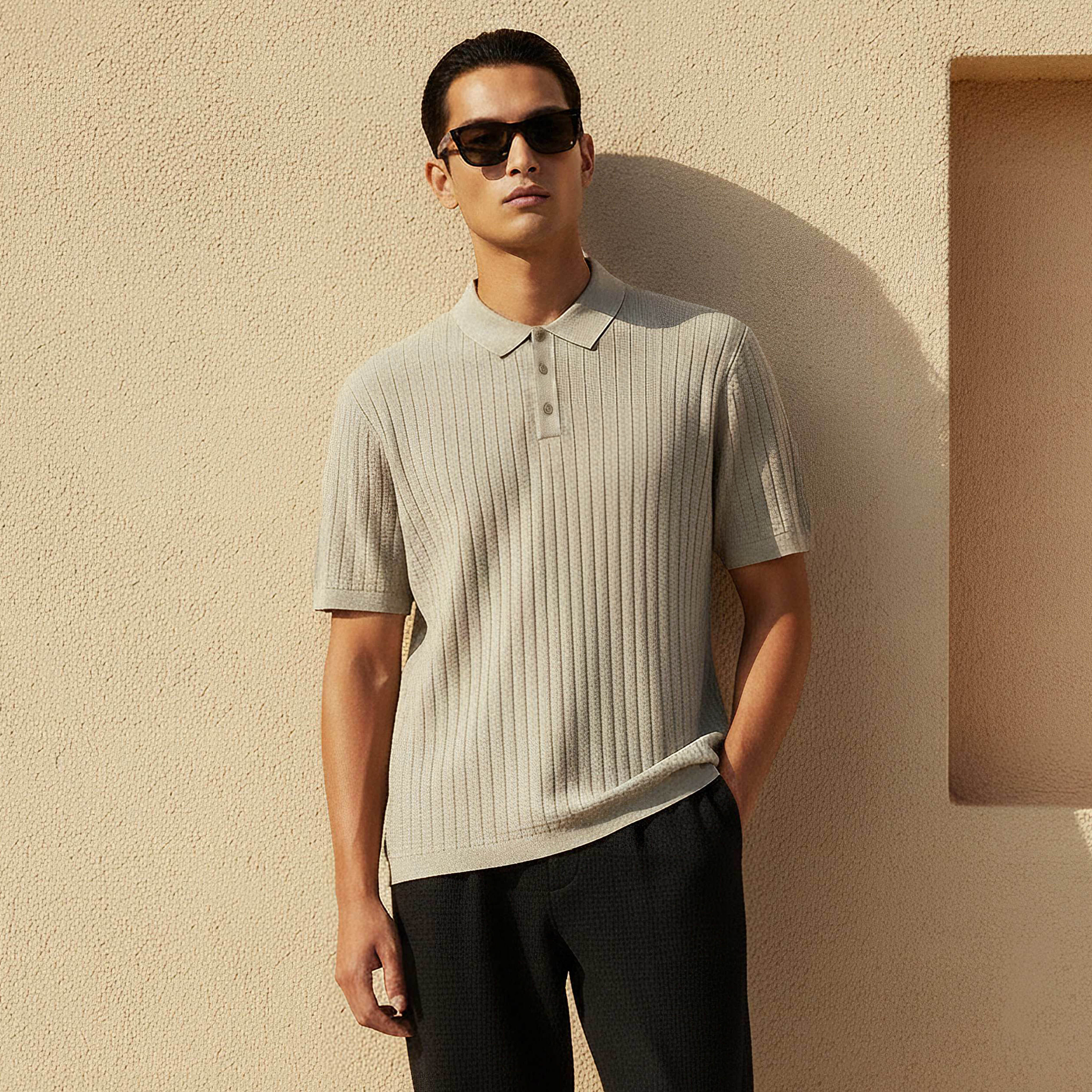 Men Short Sleeves Ribbed Polo T-Shirt-PROMO_SP_KW_RGCC_BUY2FOR9_040325-image-1